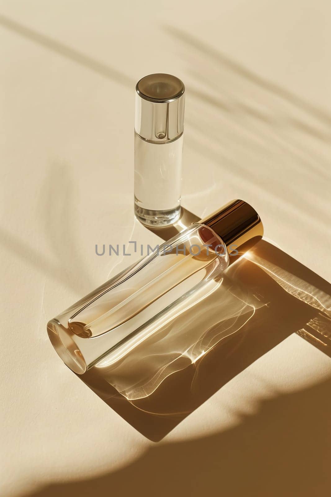 Mock up Luxury perfume bottle and luxury background.