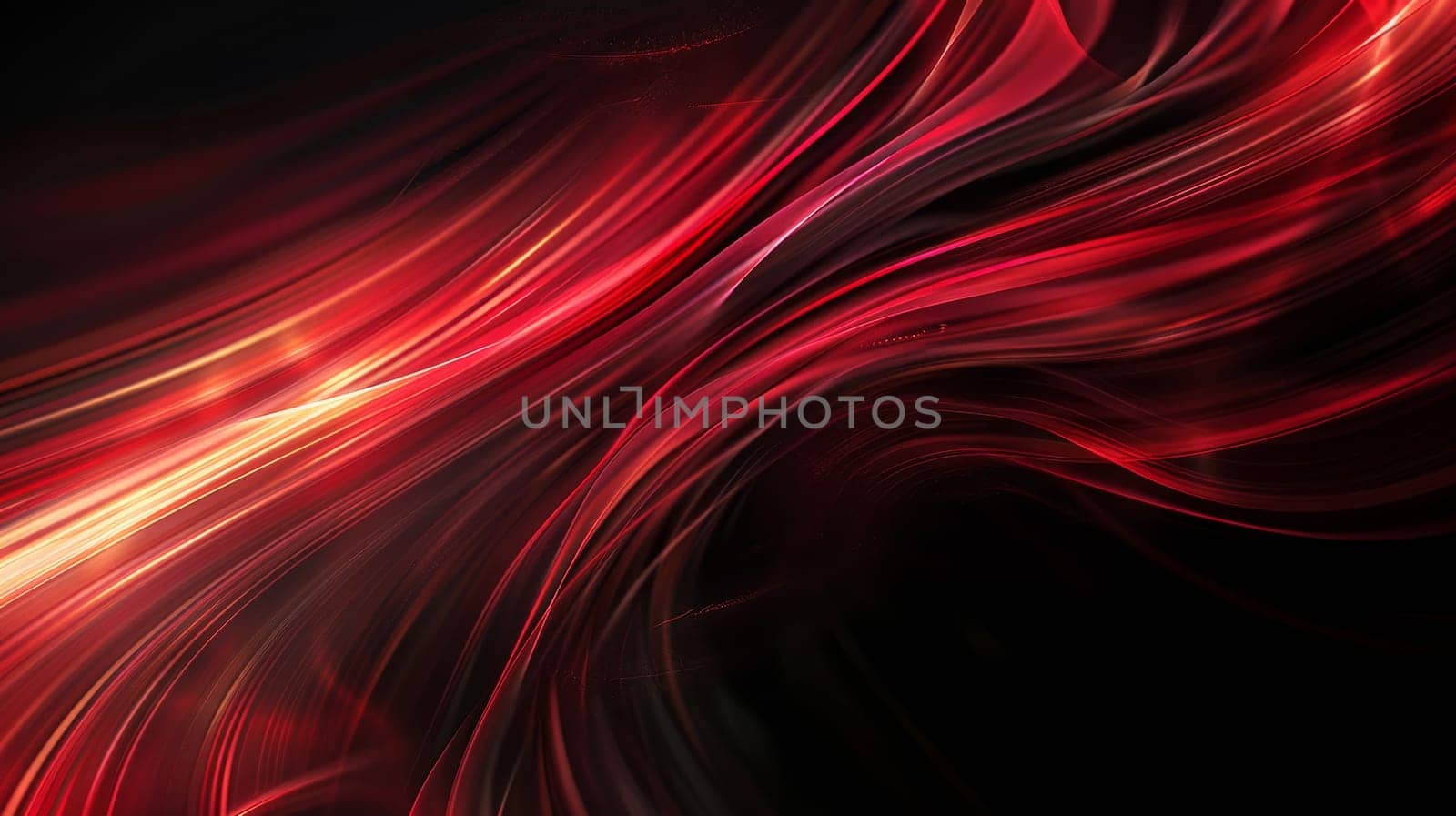 A red wave with a black background. The red wave is very long and has a lot of detail