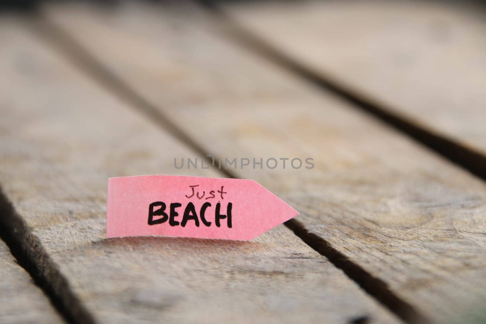 Just Beach tag. Summer time concept.