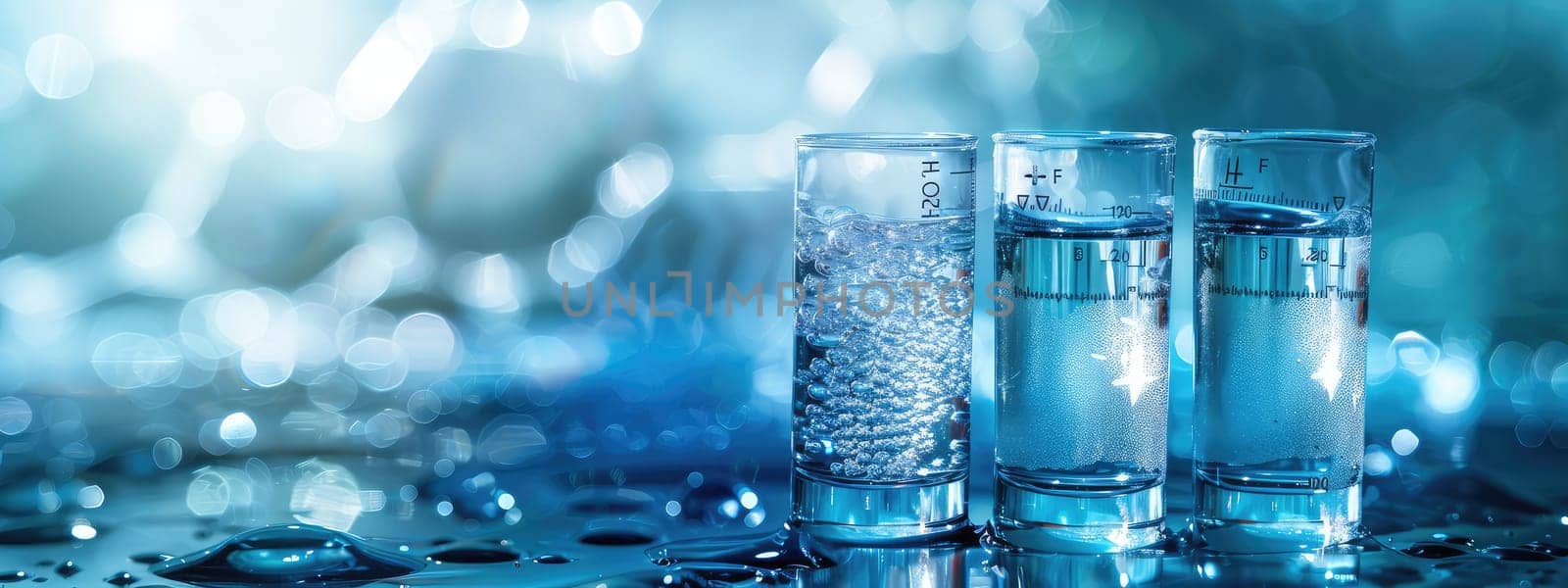Water samples in the laboratory. Selective focus. nature.