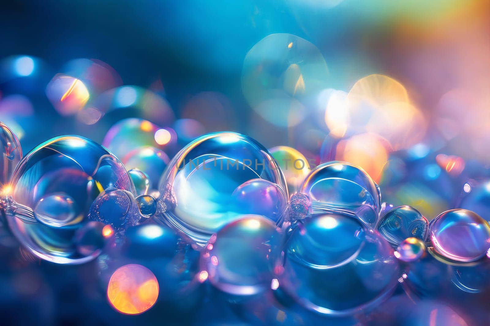 Colorful abstract background with a bubble blur effect