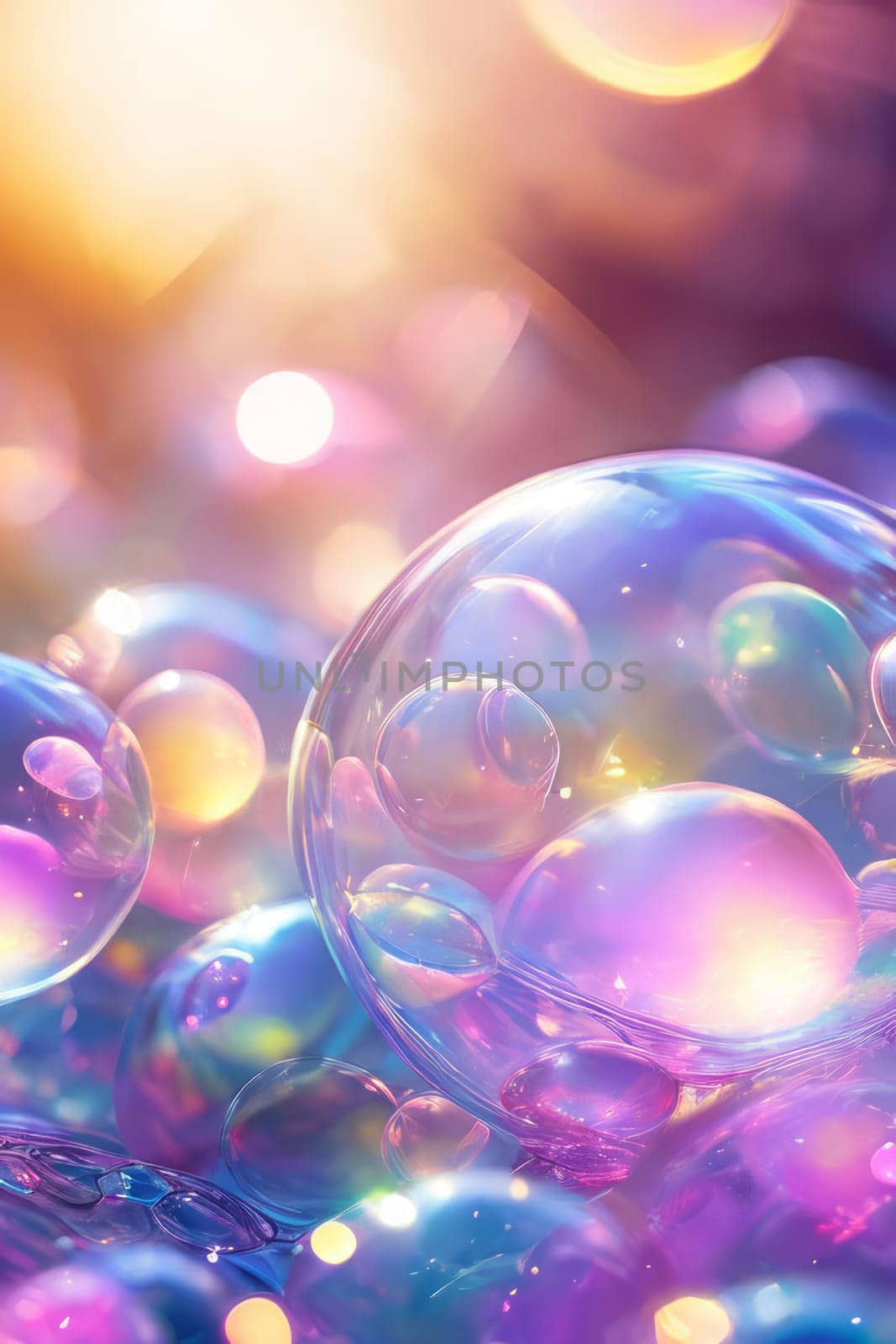 Colorful abstract background with a bubble blur effect