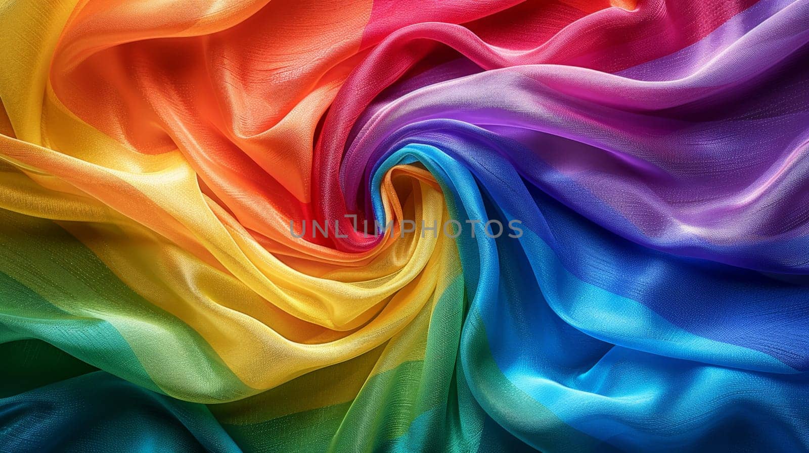 A colorful piece of fabric with a rainbow pattern, Celebrating Diversity and Pride.