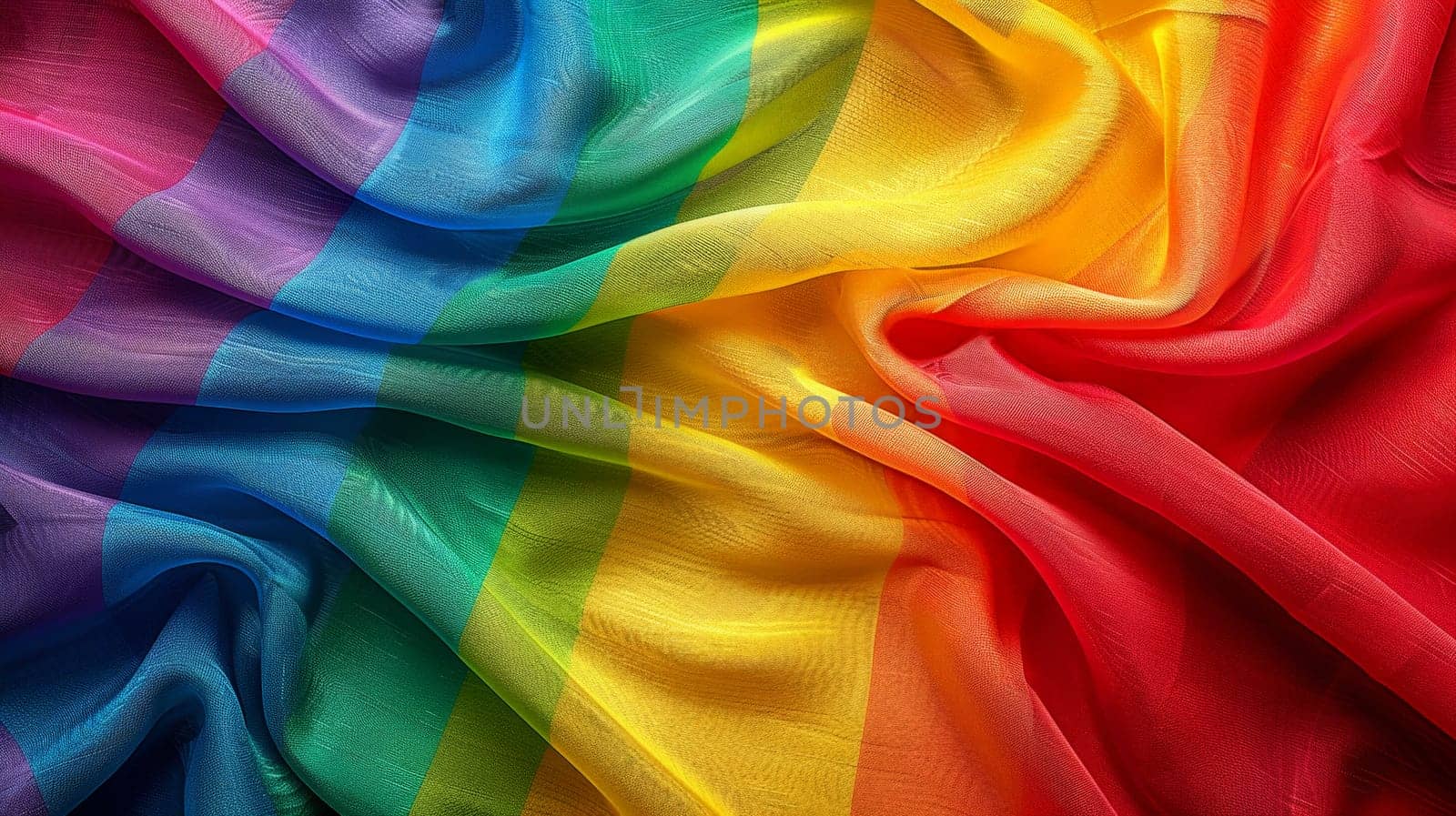 A colorful piece of fabric with a rainbow pattern, Celebrating Diversity and Pride.