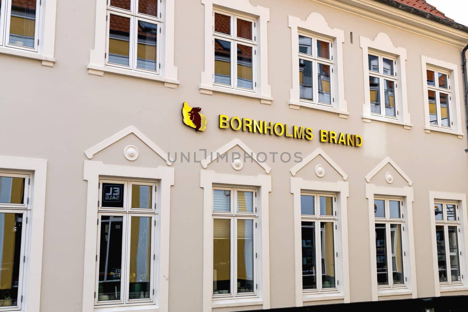 local insurance company building - Bornholms Brand. Bornholm, Denmark - May 26, 2024
