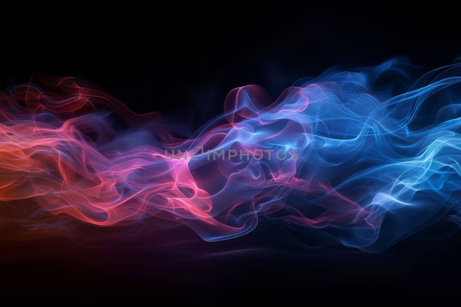 Abstract colorful smoke background moving in the air.
