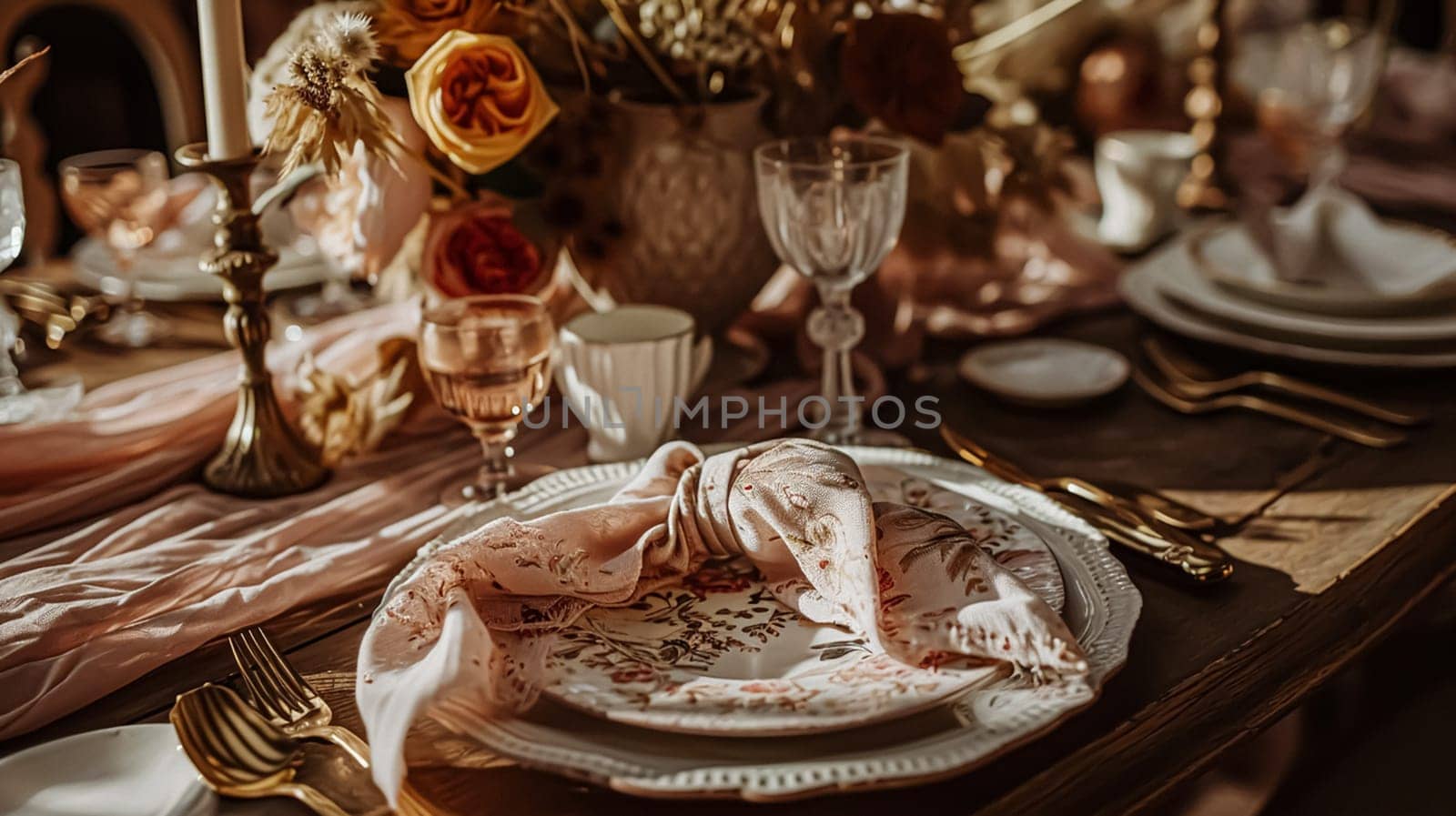 Delightful afternoon tea spread featuring a tiered cake stand brimming with cupcakes, scones, and sweet pastries, accompanied by a floral porcelain tea set