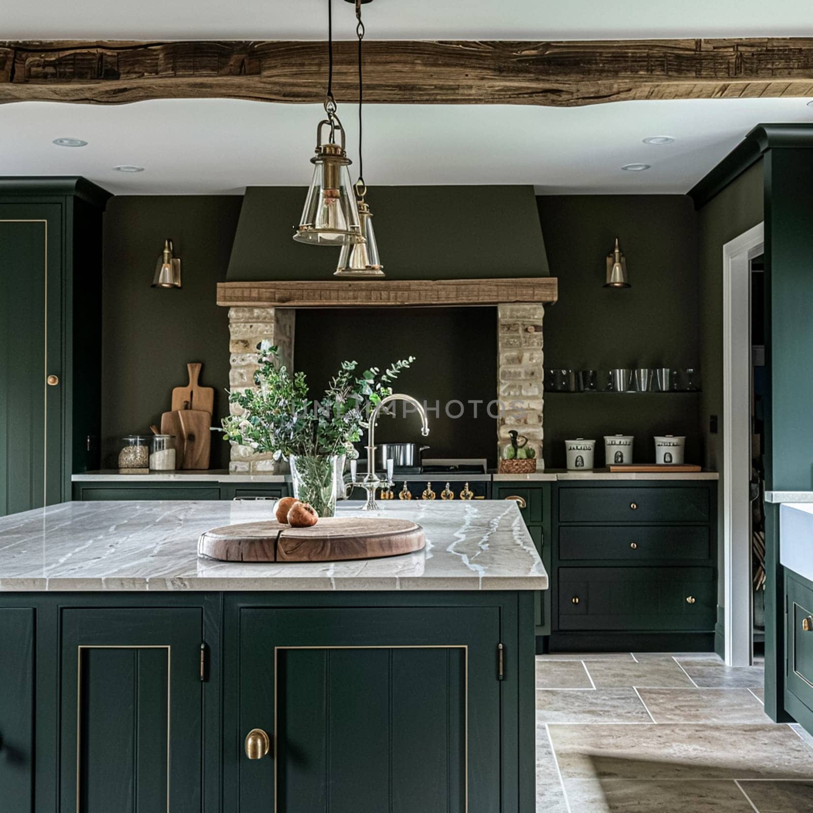 Bespoke kitchen design, country house and cottage interior design, English countryside style renovation and home decor idea