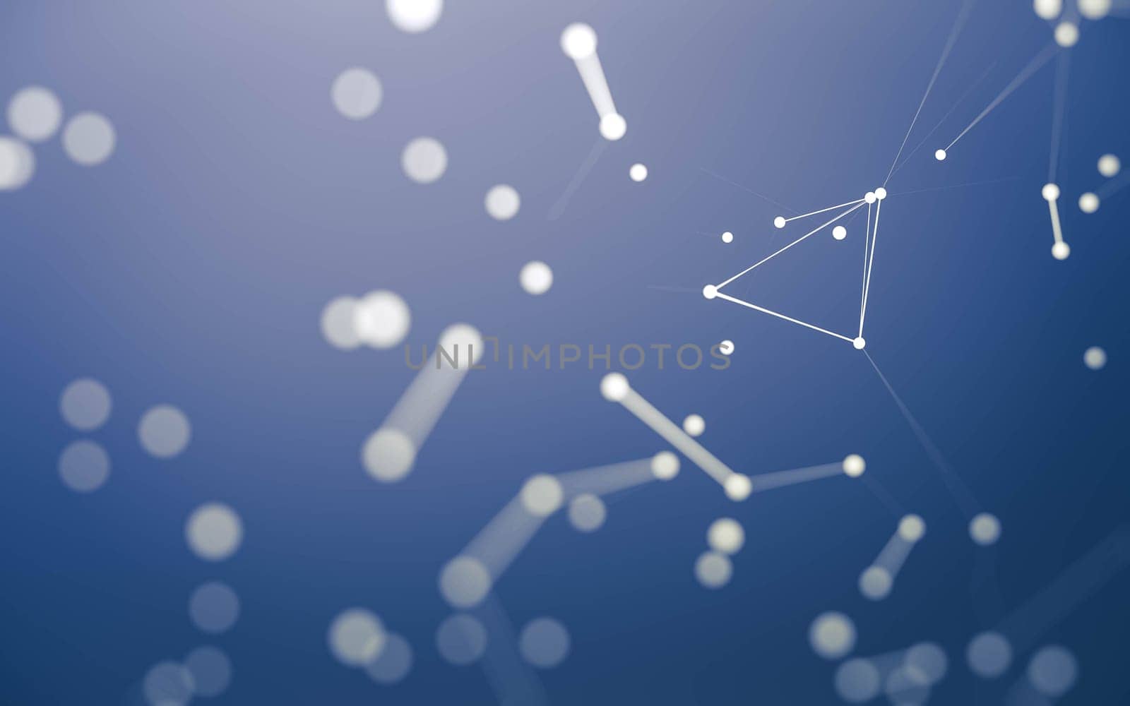 3d Abstract background. Molecules technology with polygonal shapes, connecting dots and lines. Connection structure. Big data visualization. 3d background.