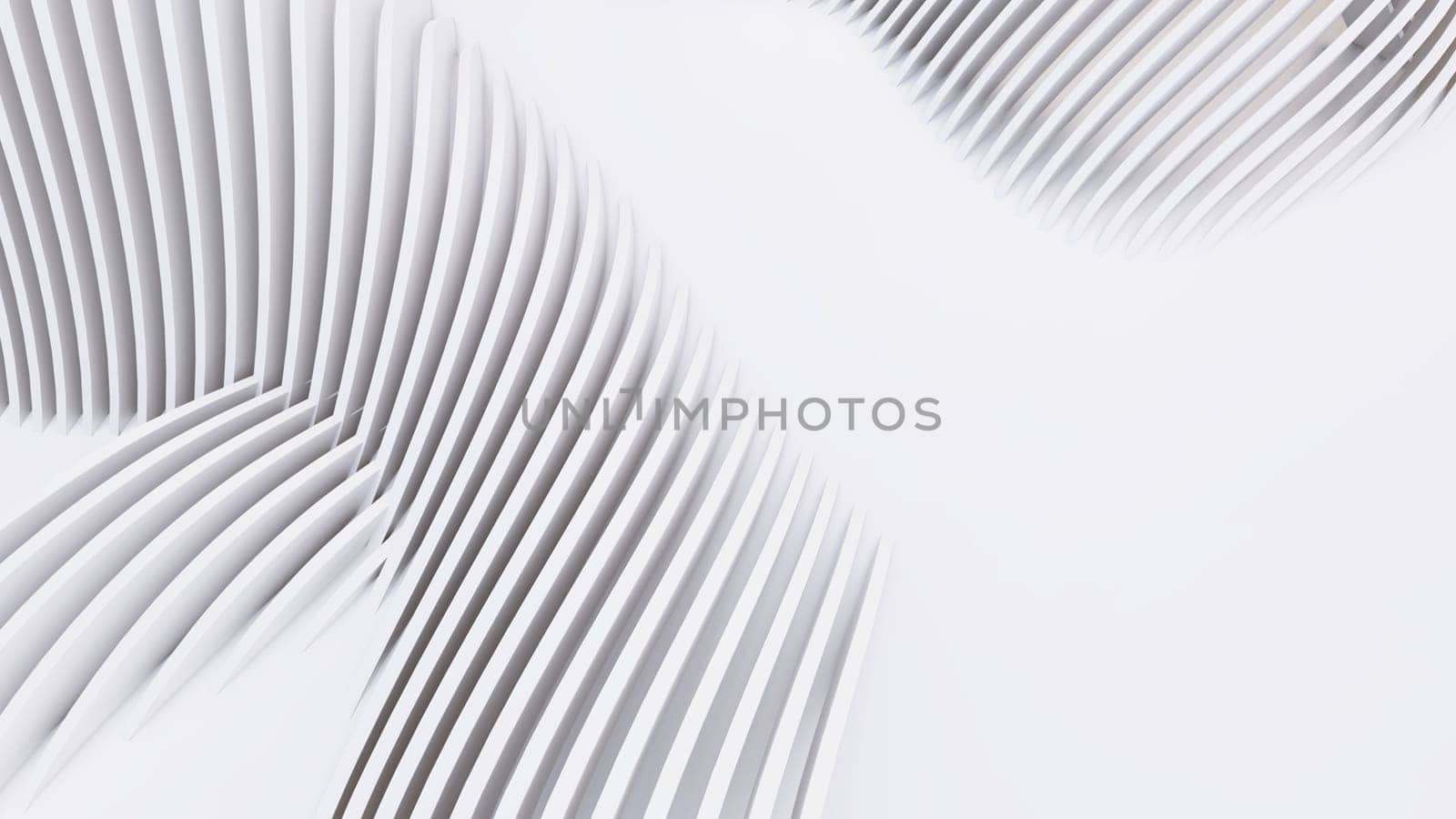 Abstract Curved Shapes. White Circular Background. Abstract background. 3d illustration