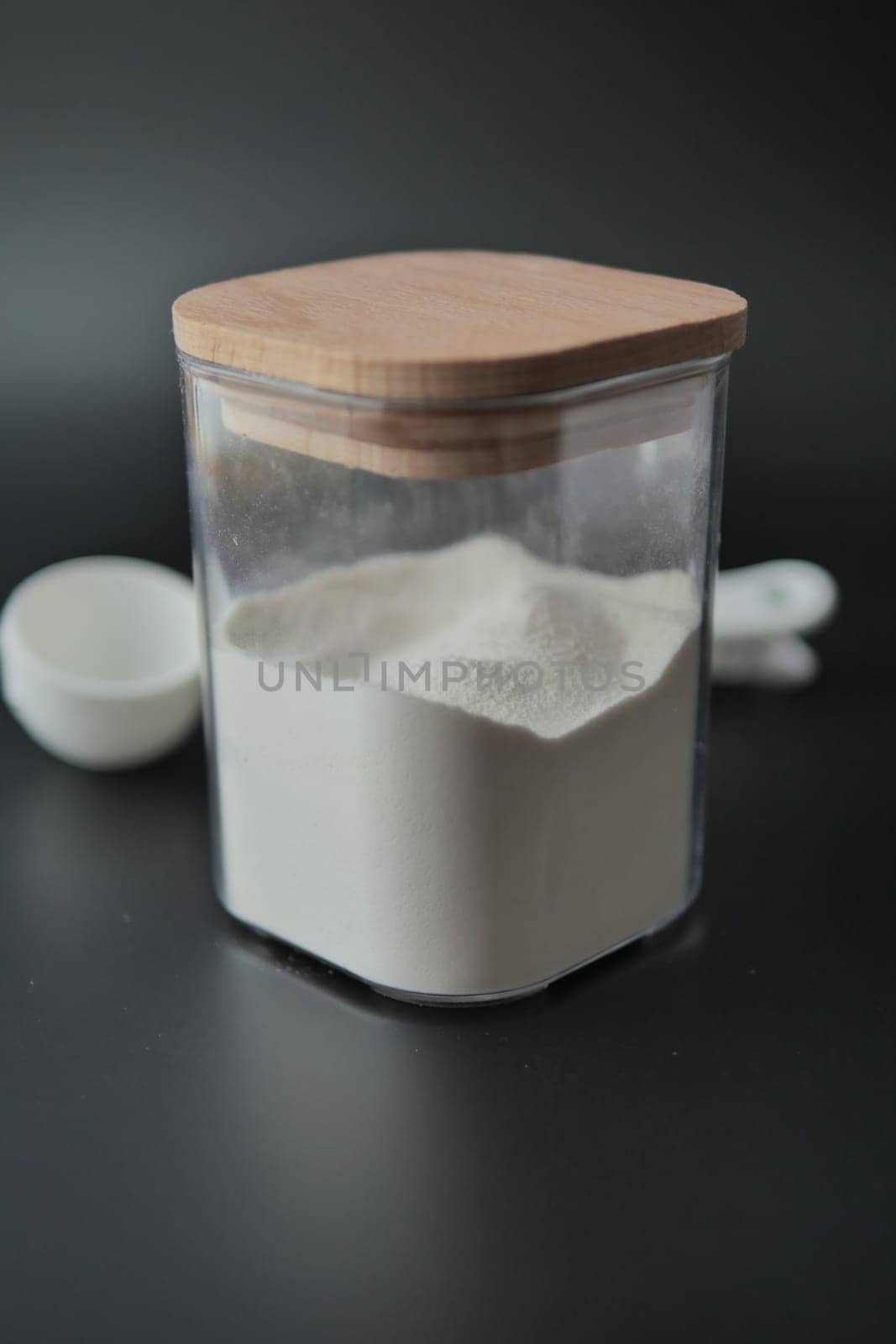 Close up of baby milk powder in a container ,