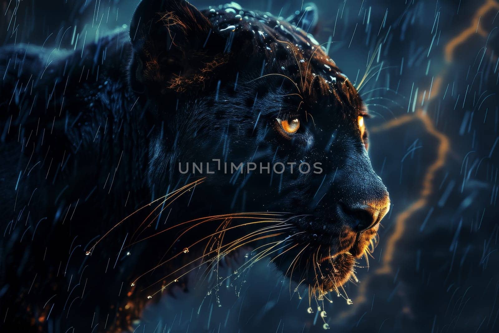 a roaring leopard with a dramatic background . generative ai.