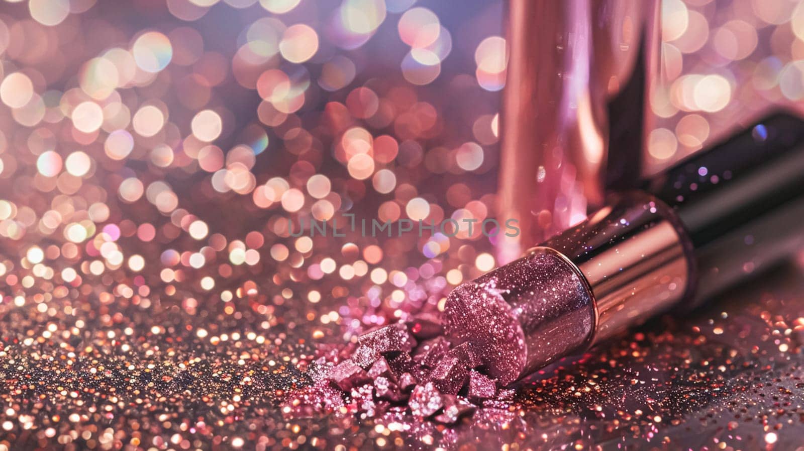 Beauty product and cosmetics texture, makeup shimmer glitter, blush eyeshadow powder as abstract luxury cosmetic background art