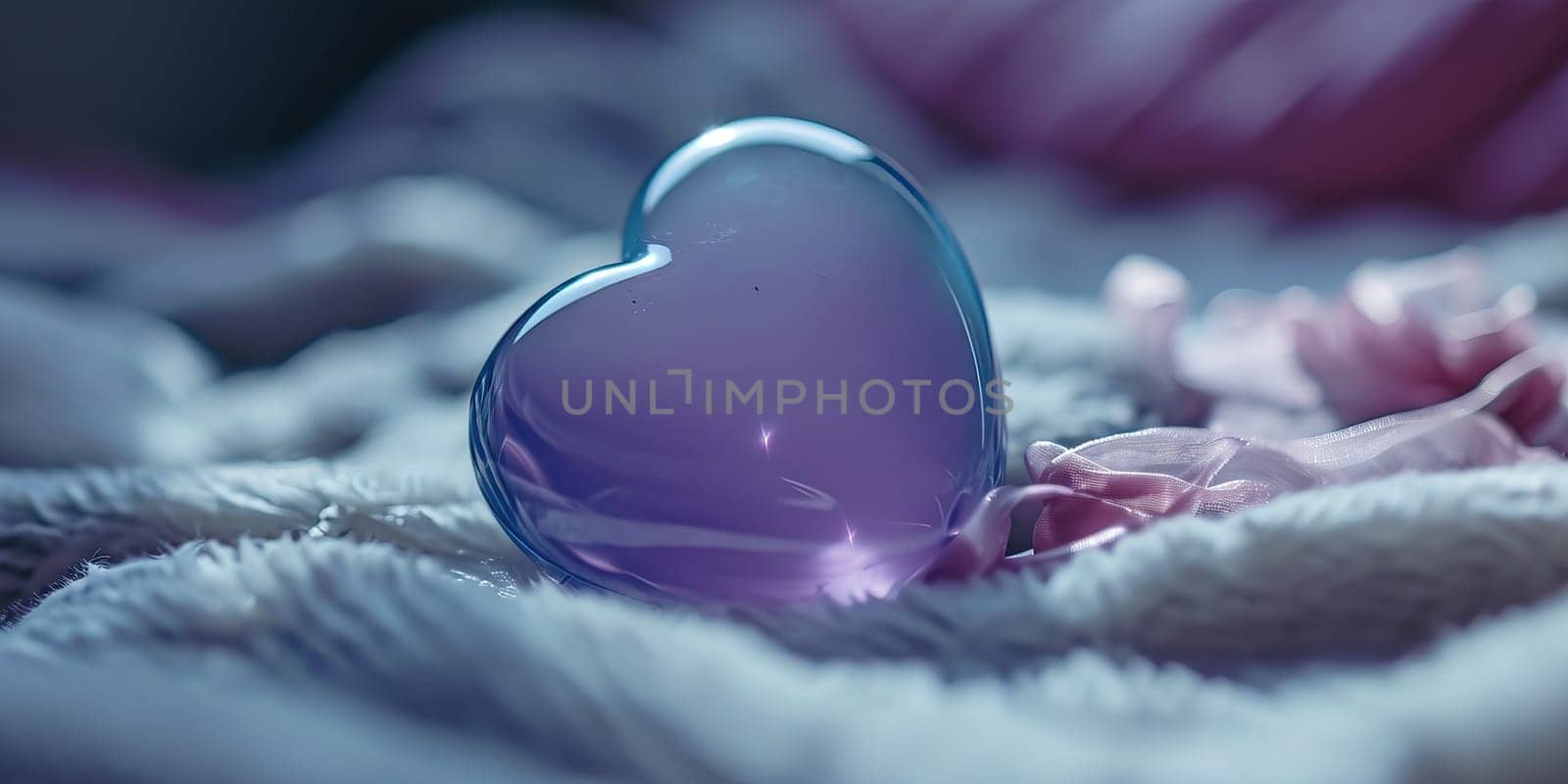 Heart Shaped Object on Soft Fabric