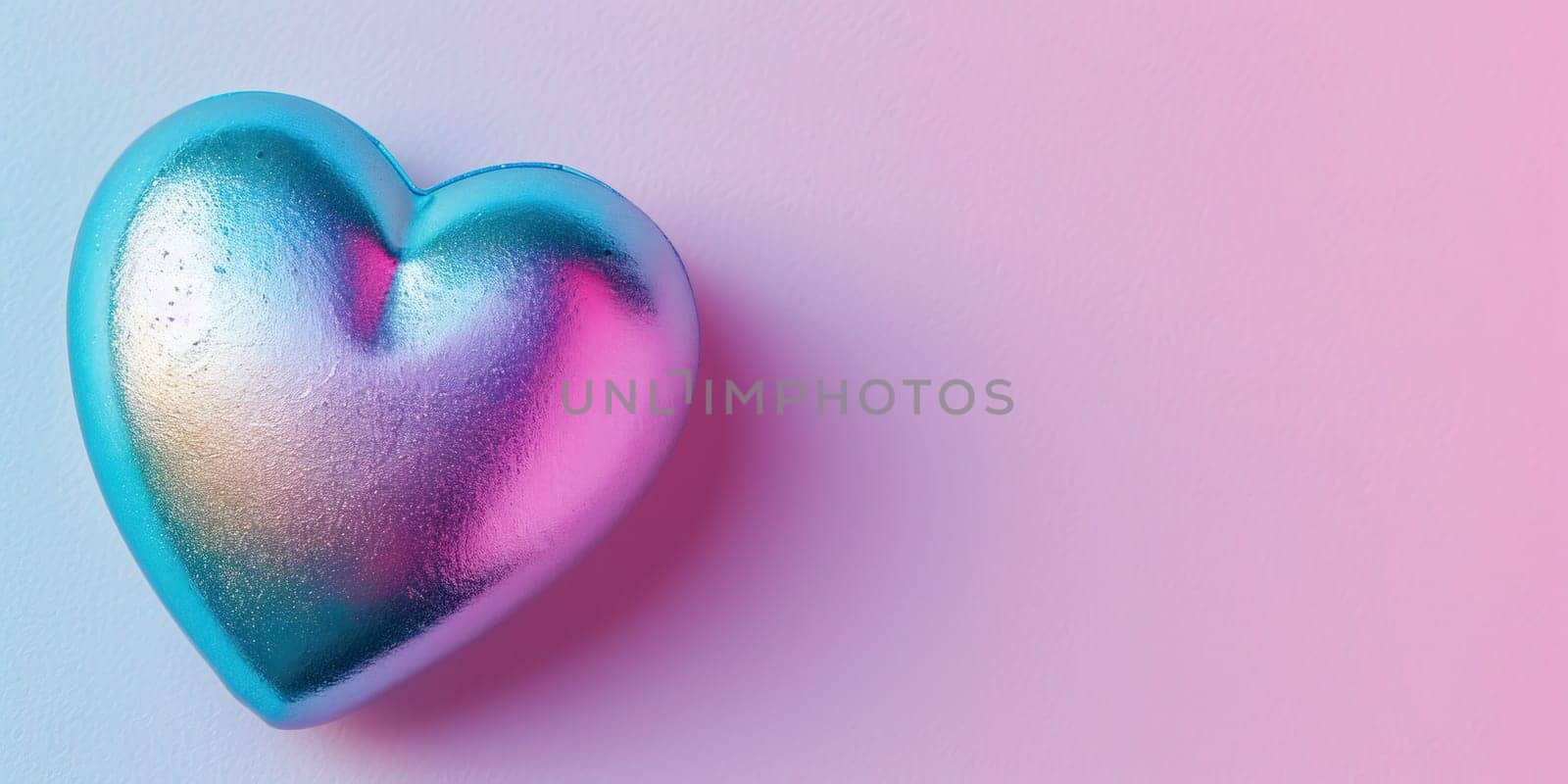 Valentine's day background. Colorful hearts on pink and blue background by ailike