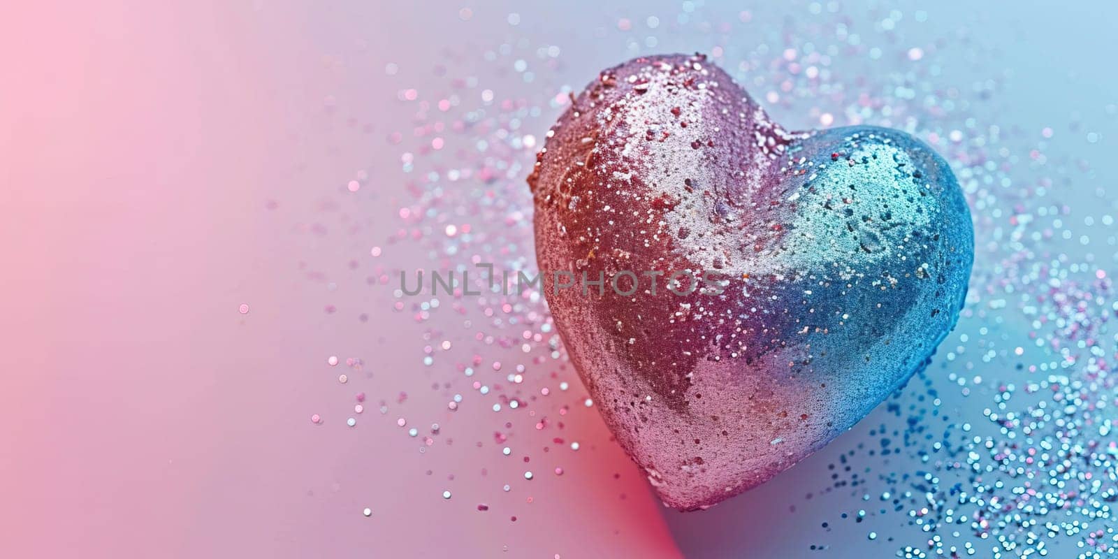 Valentine's day background with glitter heart by ailike
