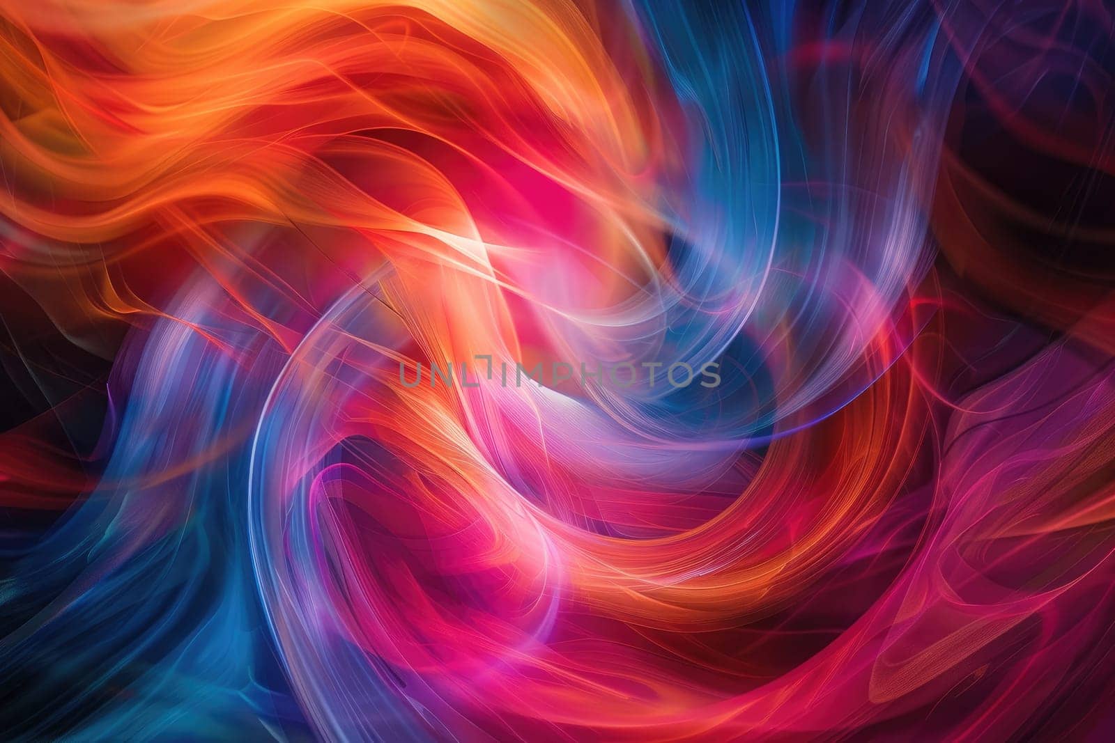 A light painting of swirling colors representing the different hues of gemstones, creating an abstract and vibrant image