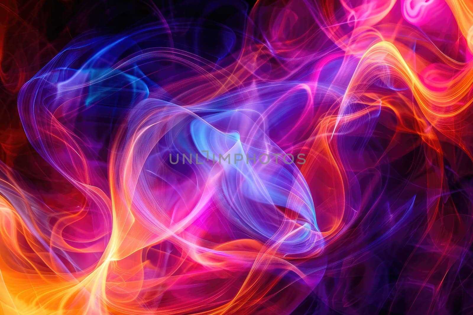 A light painting of swirling colors representing the different hues of gemstones, creating an abstract and vibrant image