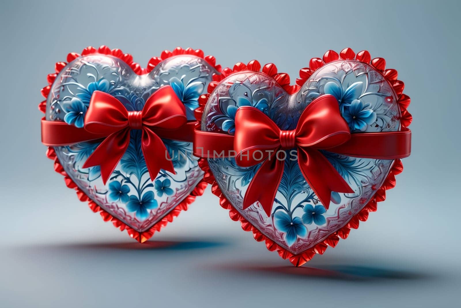 two valentines, gift, Valentine's Day card .