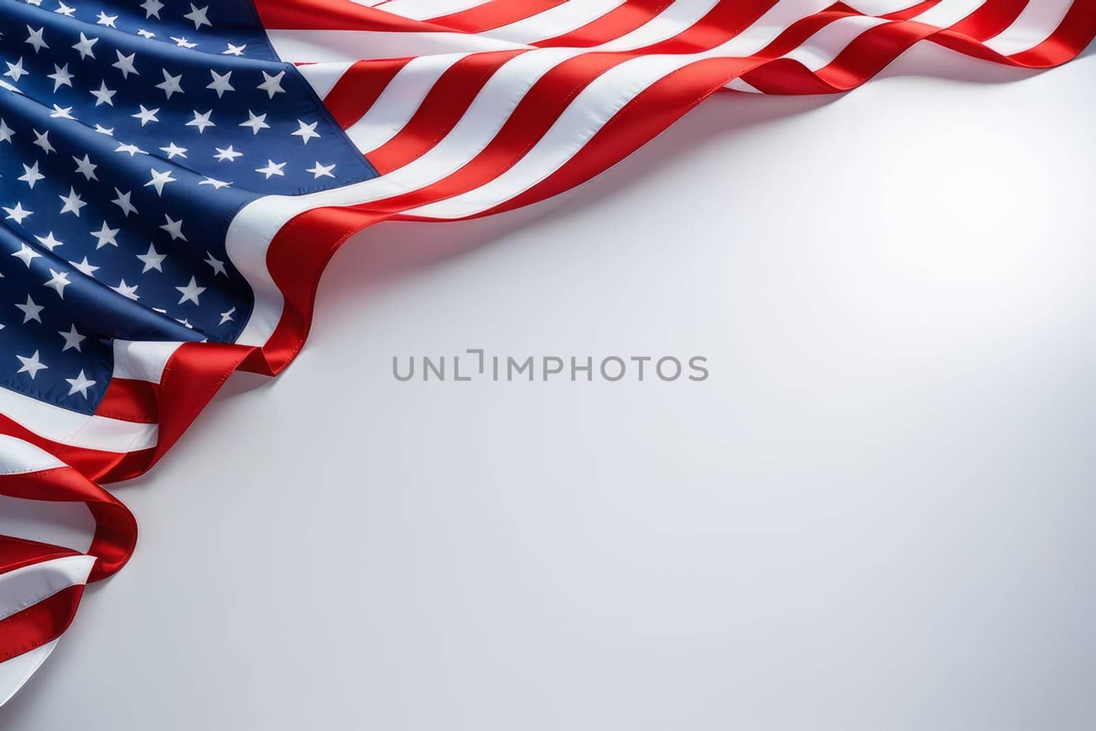 The close-up view of the American flag highlights its symbolic significance and historical importance, evoking a sense of unity and liberty
