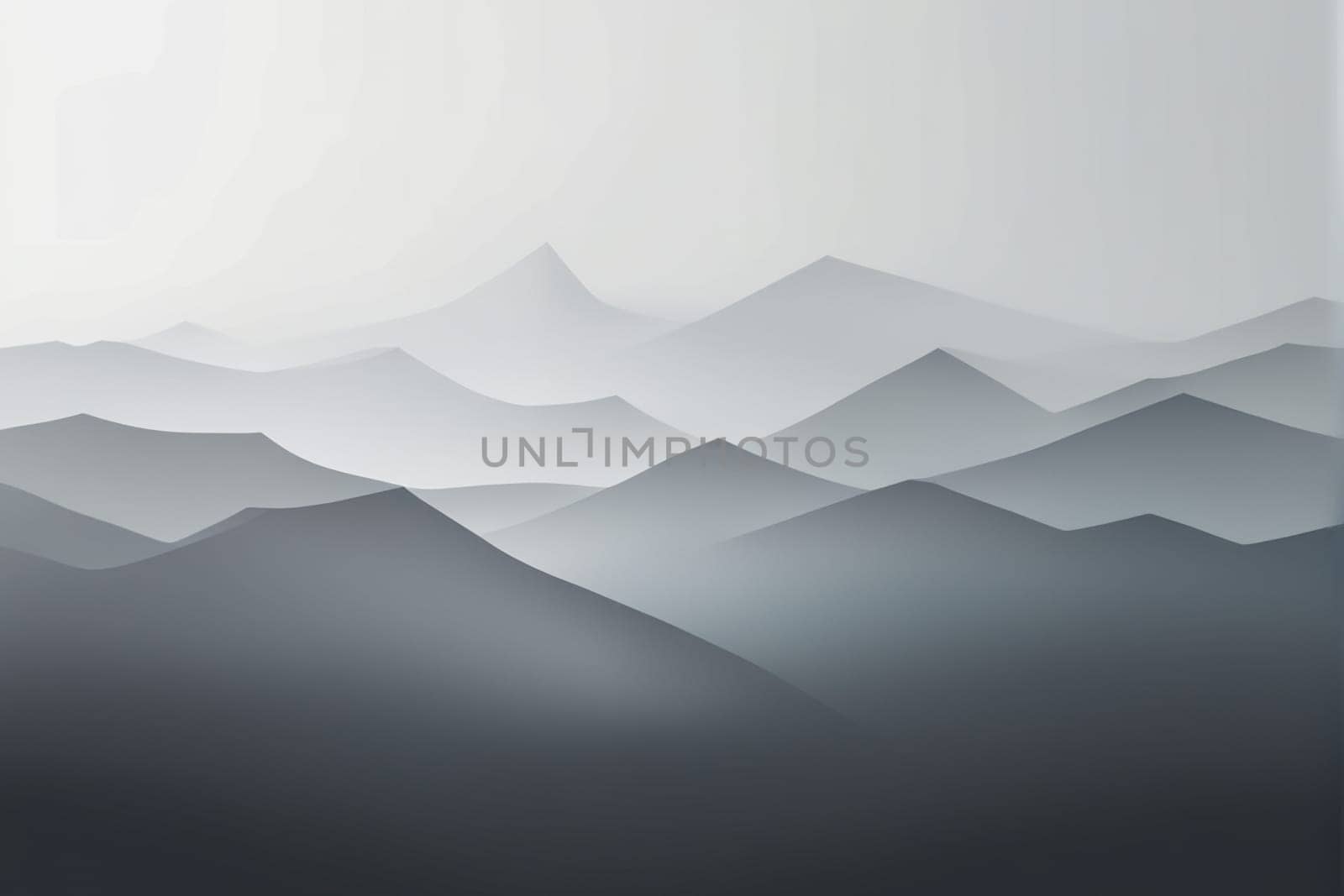 Gray gradient abstract background from light gray to dark gray, like a mountain