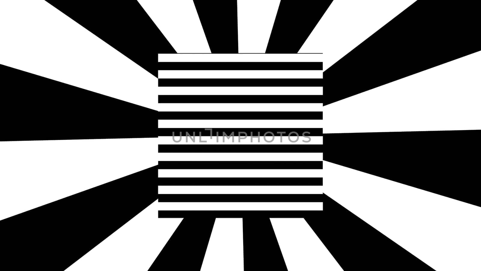 Black and white stripes. Computer generated 3d render