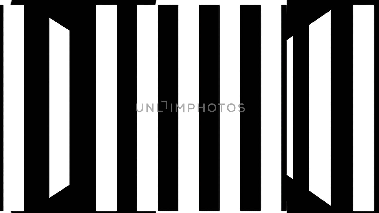Black and white stripes. Computer generated 3d render