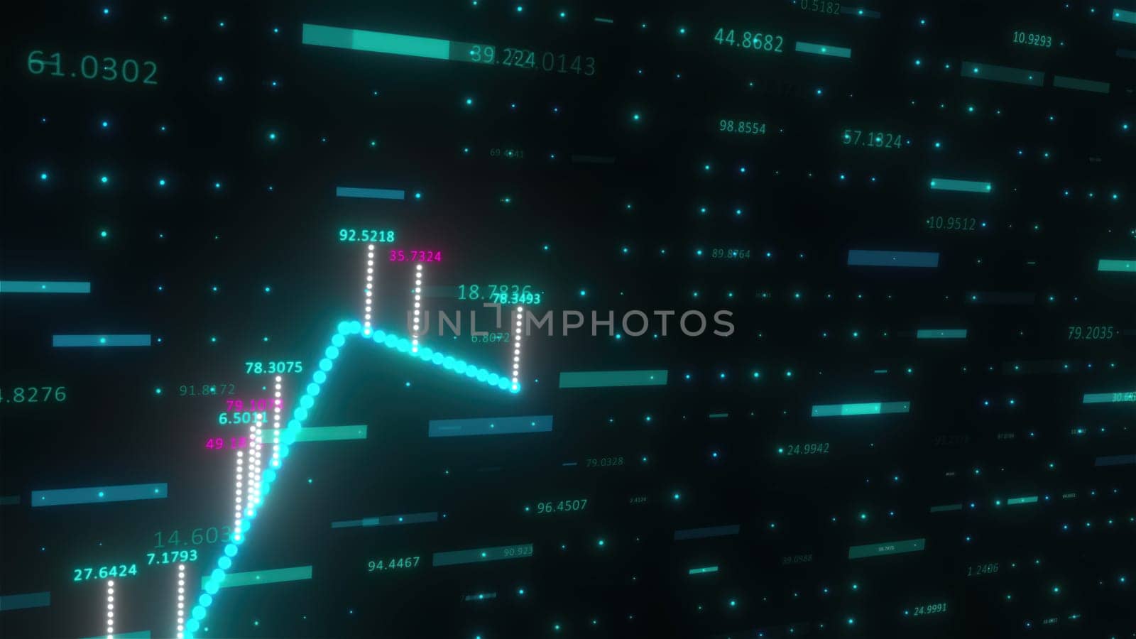 Stock market chart. Computer generated 3d render