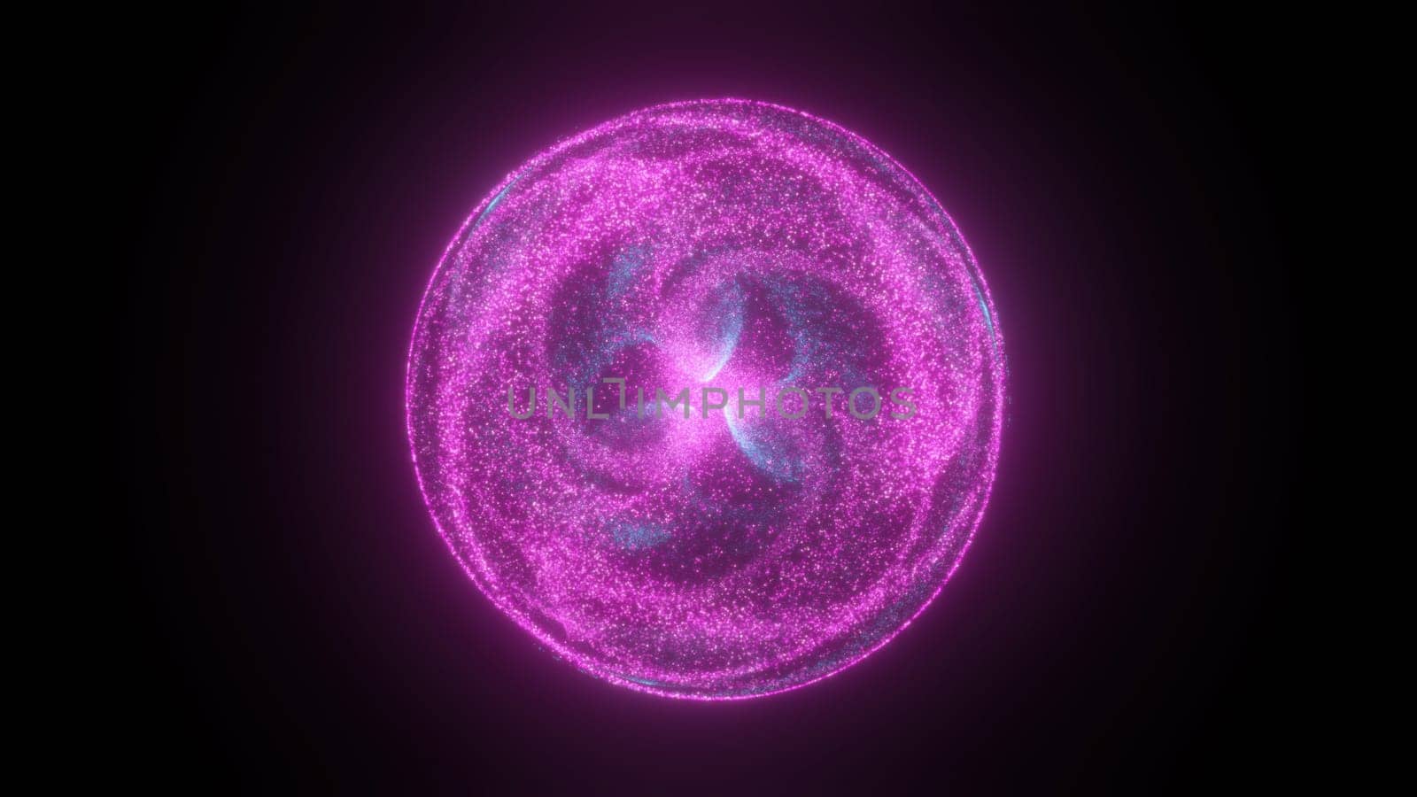 Magic particle sphere. Computer generated 3d render