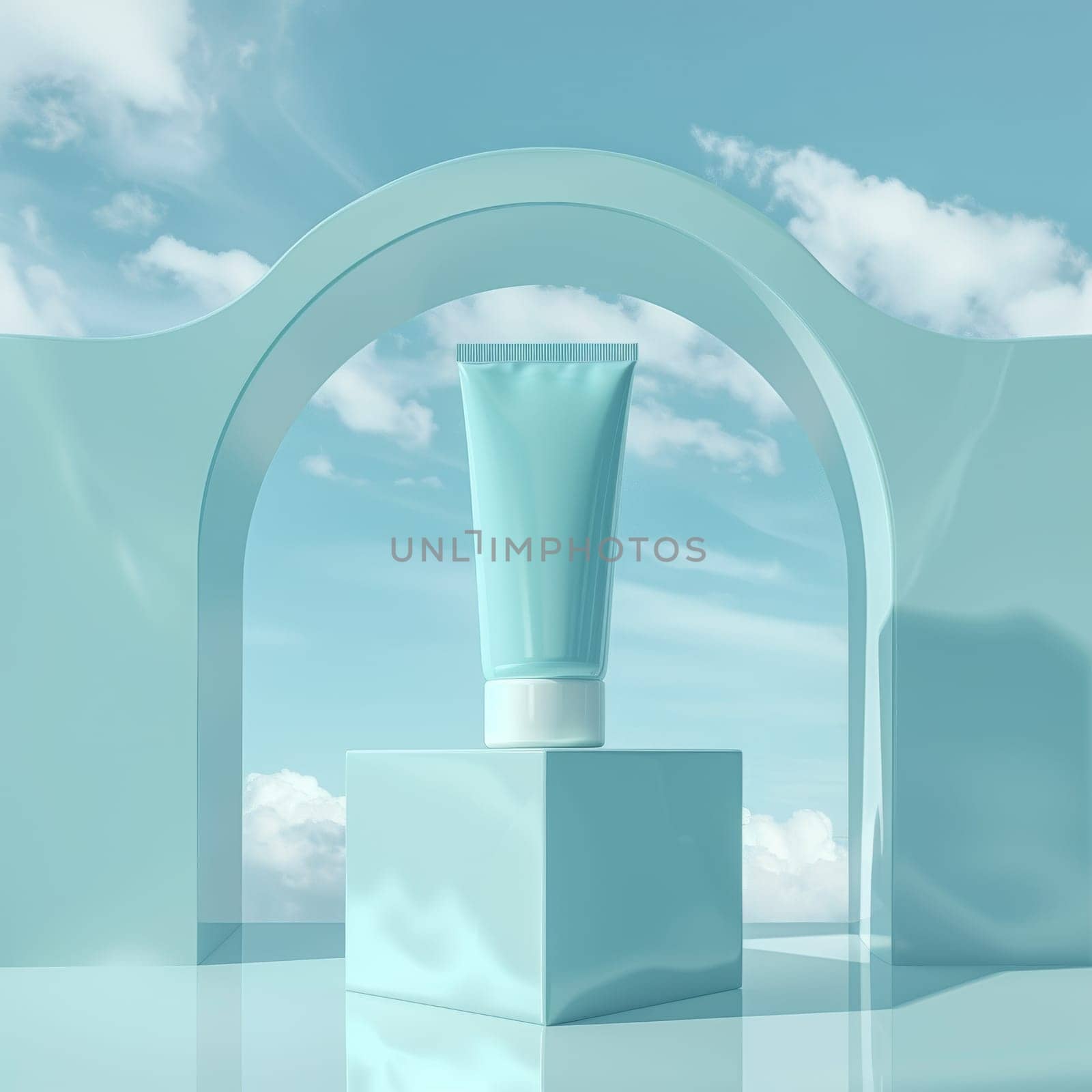 Luxury product cosmetic packaging with background.