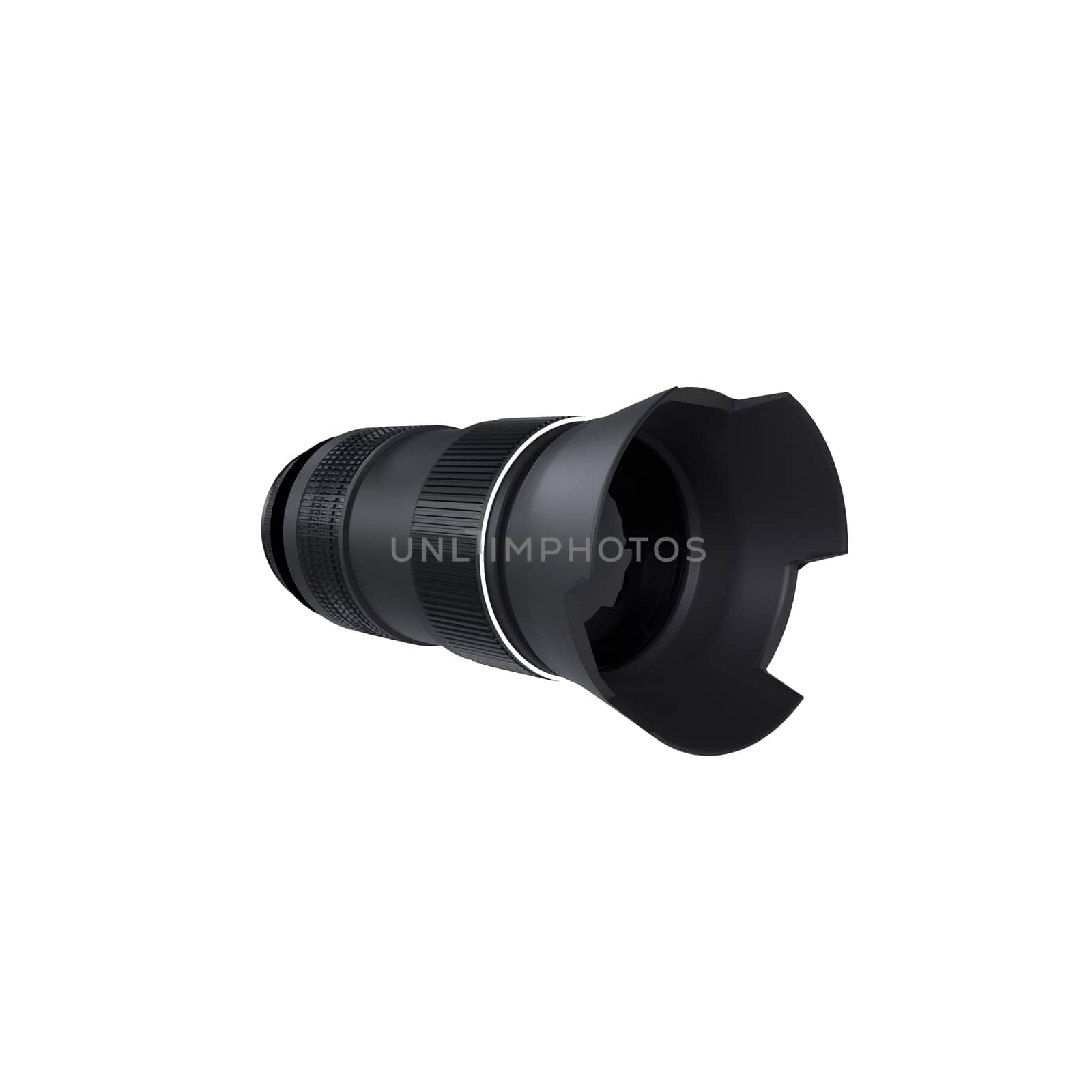 Camera Lens isolated on white background. High quality 3d illustration