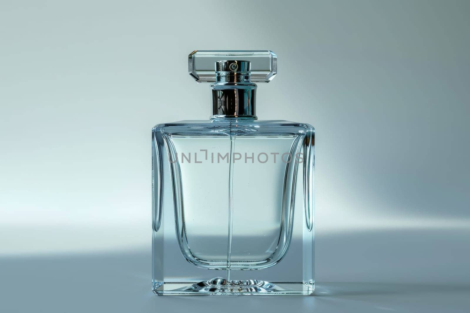 Mockup Perfume glass bottle. Element with copy space.