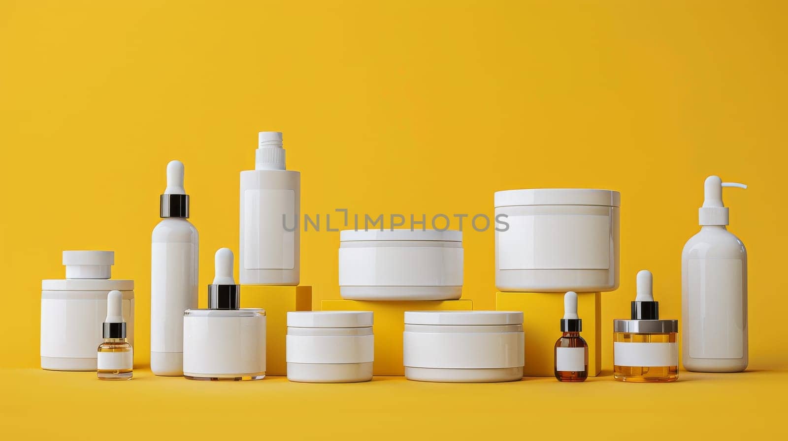 Luxury product cosmetic packaging with background.