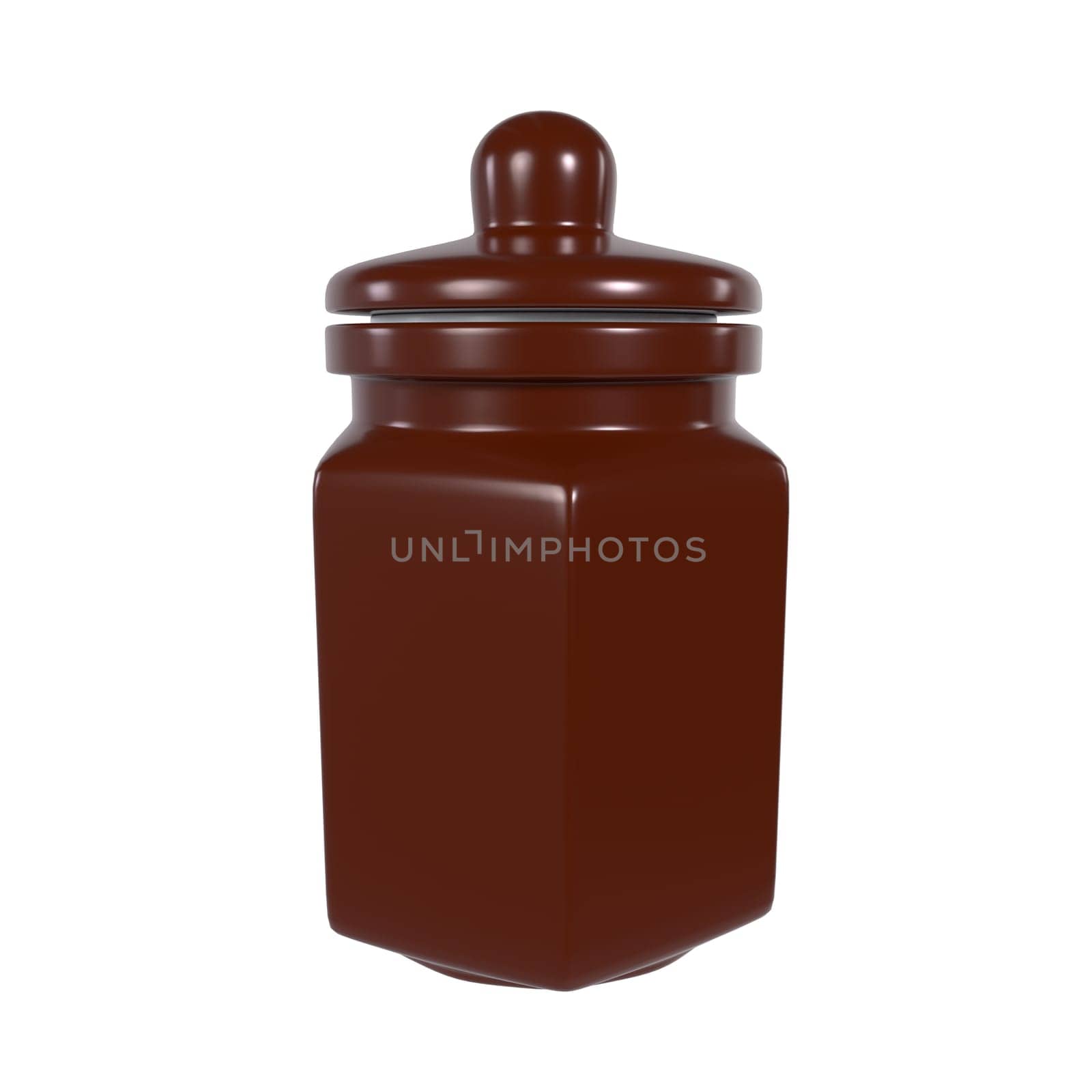 Brown Jar isolated on white background. High quality 3d illustration