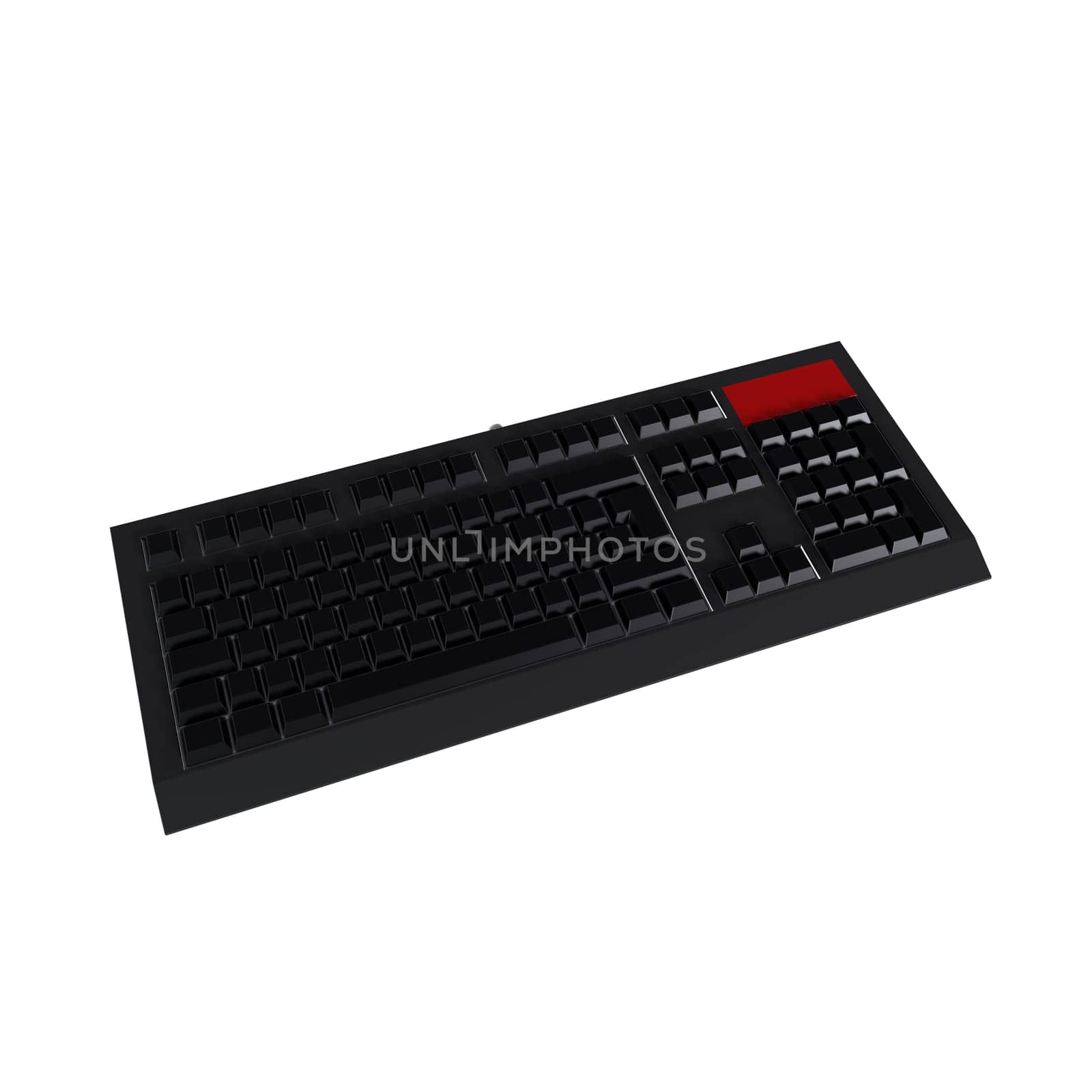 Keyboard isolated on white background. High quality 3d illustration