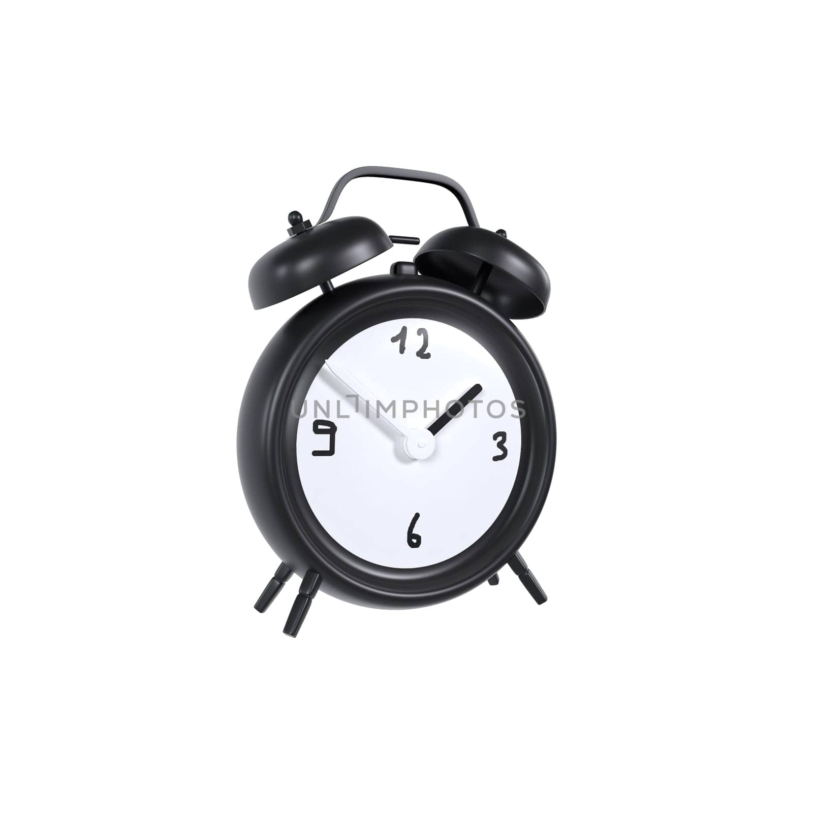 Alarm Clock isolated on white background. High quality 3d illustration