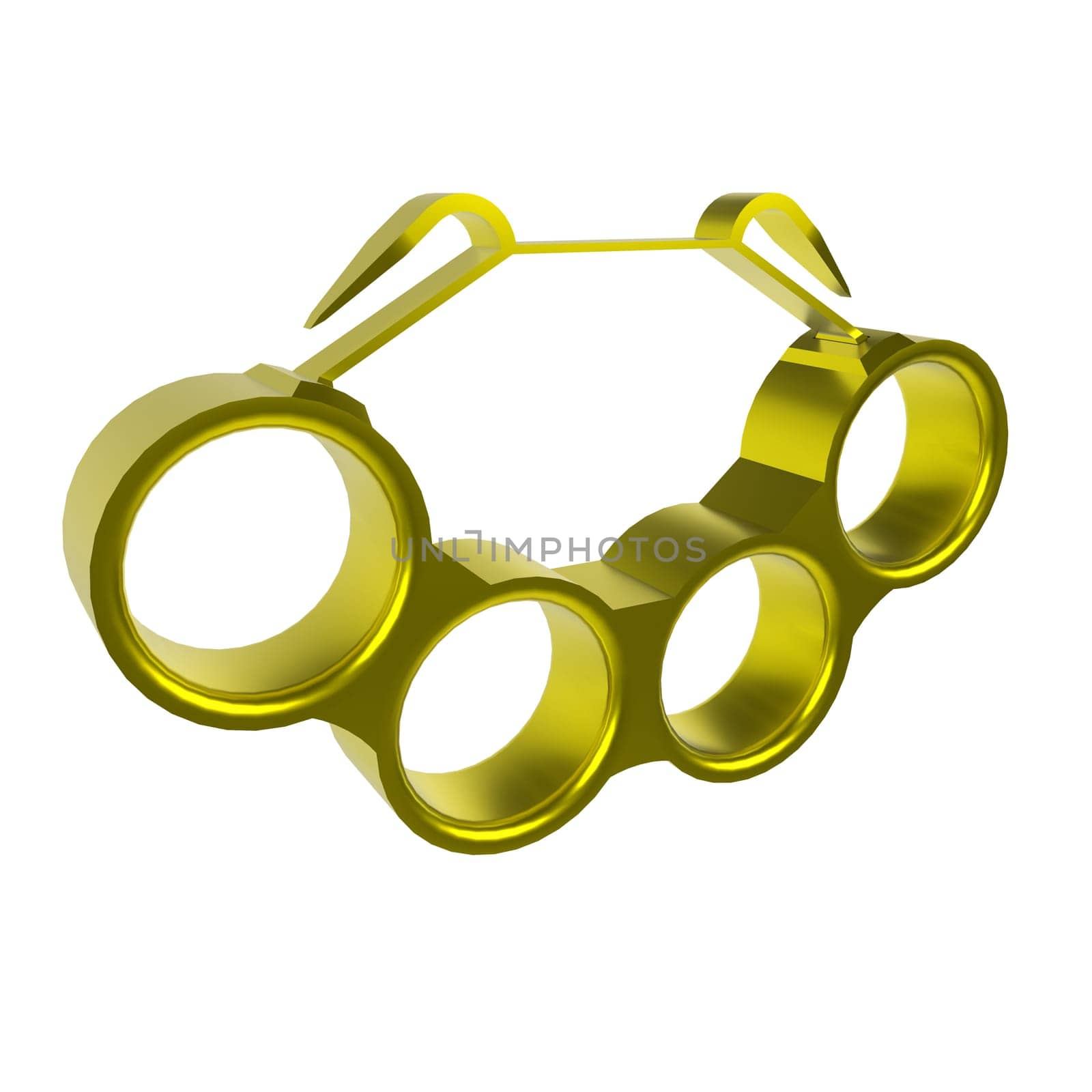 Golden Knuckles isolated on white background. High quality 3d illustration