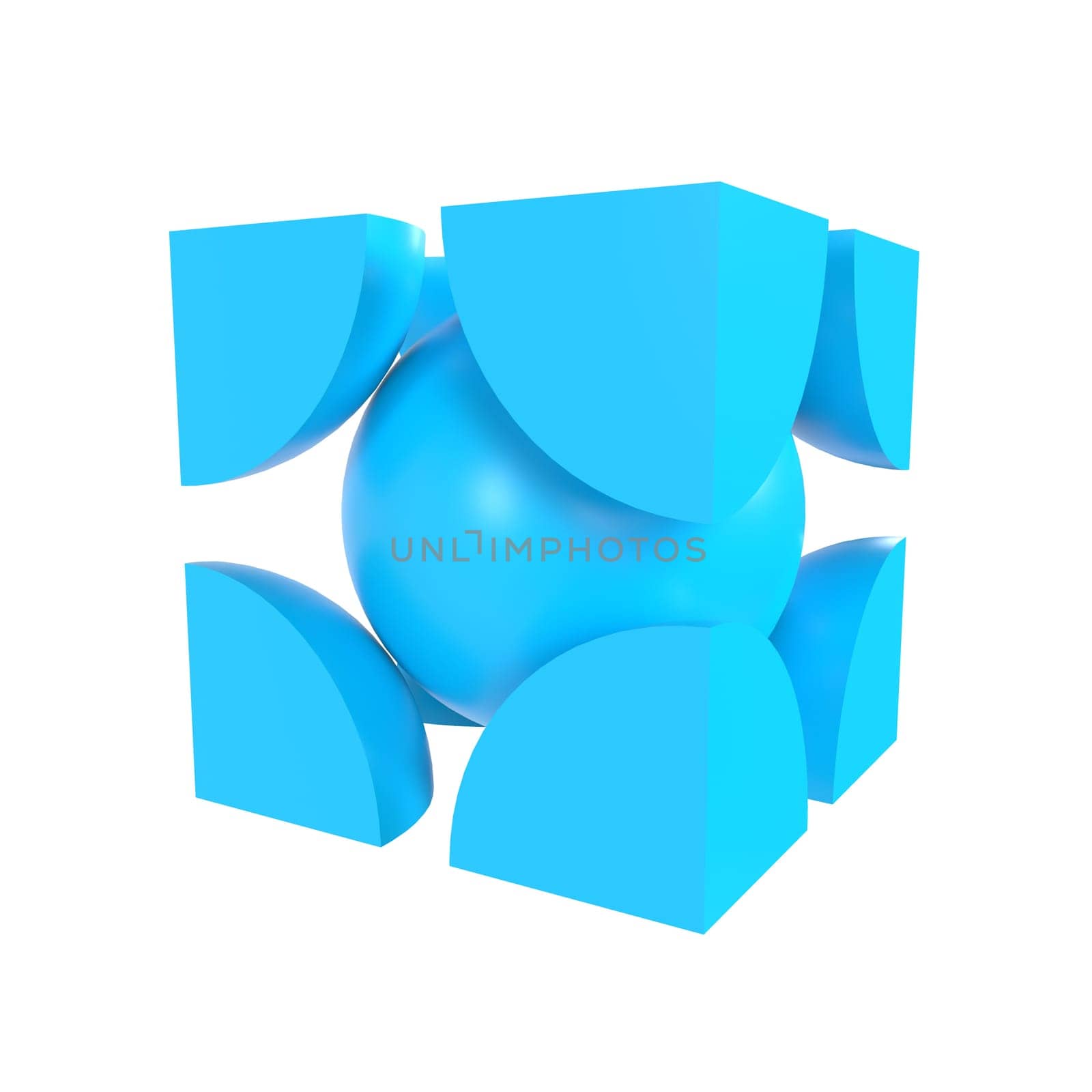 Unit Cell isolated on white background. High quality 3d illustration