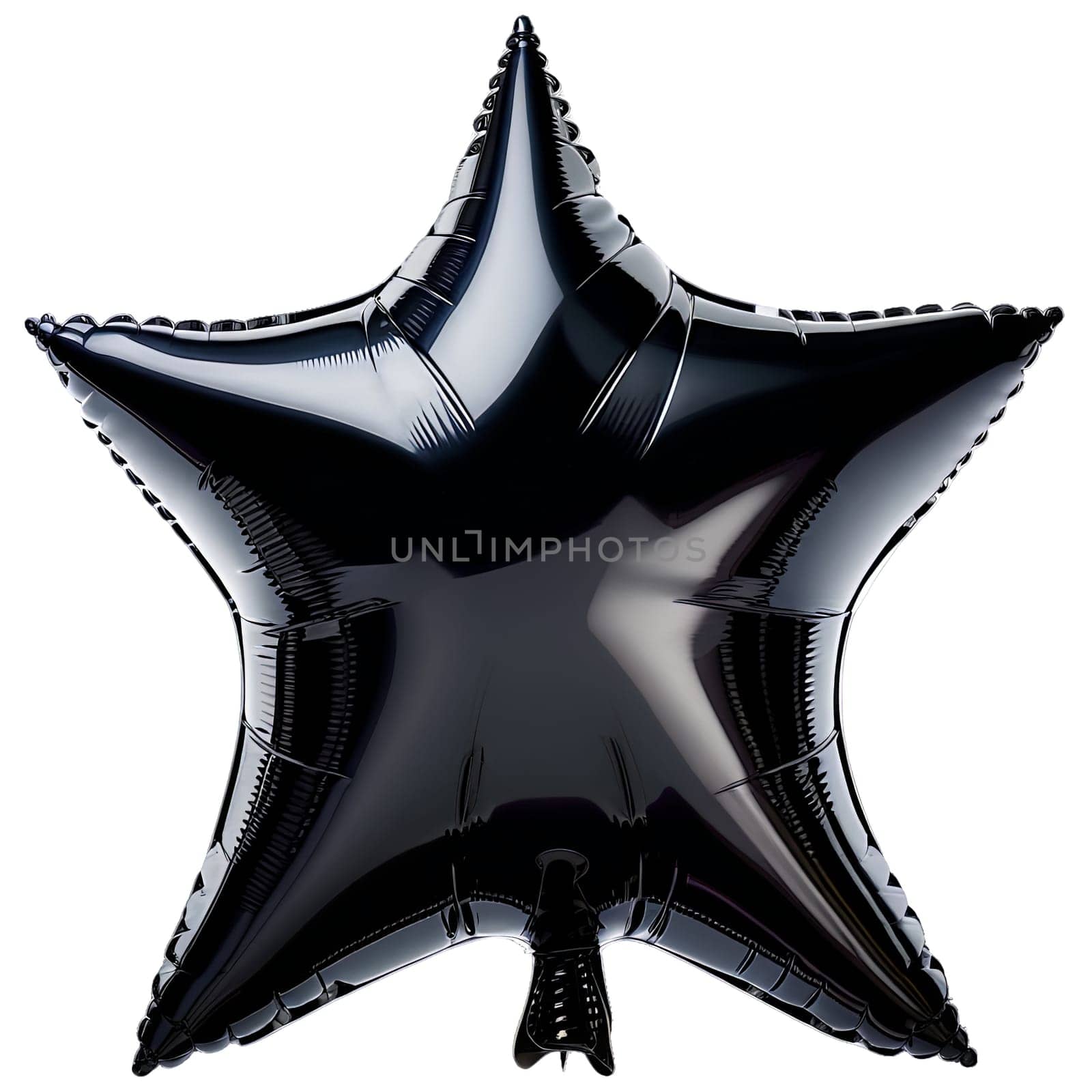 Star-shaped balloon floats against transparent background. Captured during celebration for decorative purpose