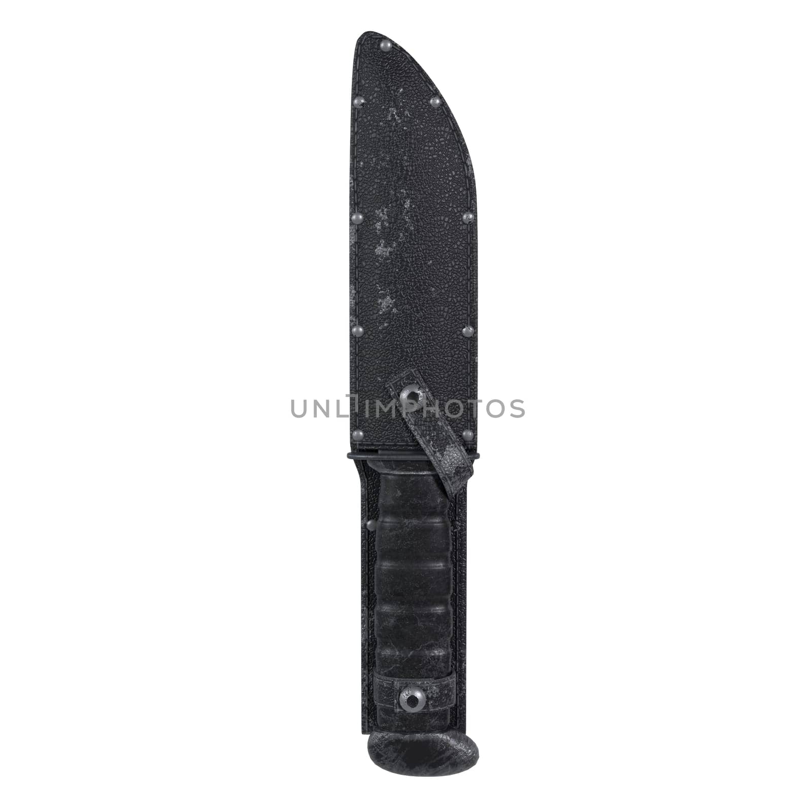 Combat Knife isolated on white background. High quality 3d illustration