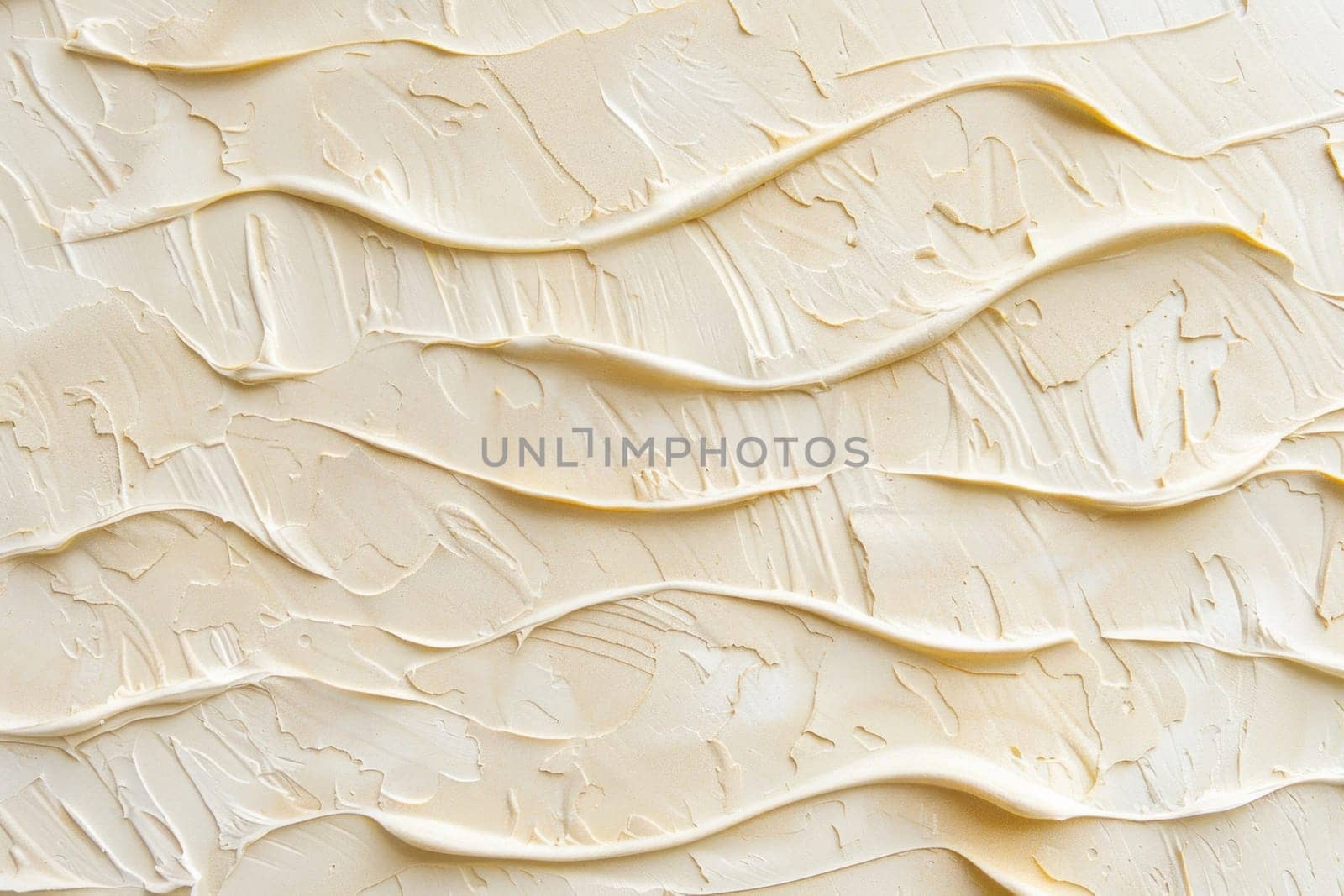 Delicate waves and swirls on a white frosting texture, abstract background for baking, food, and beauty concepts