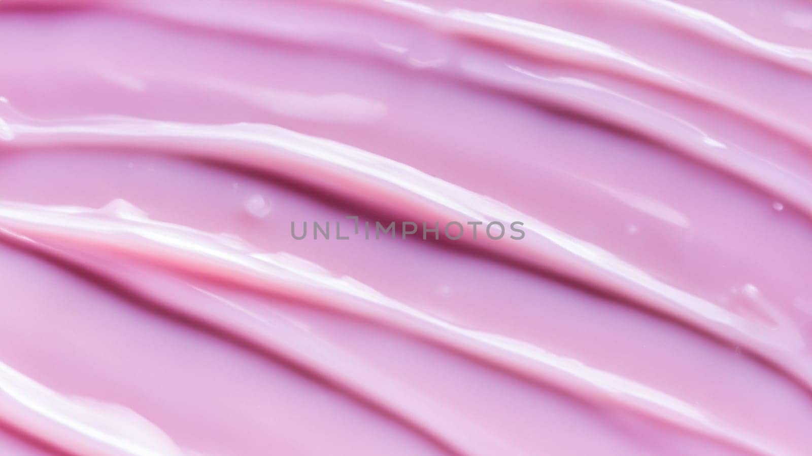 Glossy Pink Cream Texture Close-Up