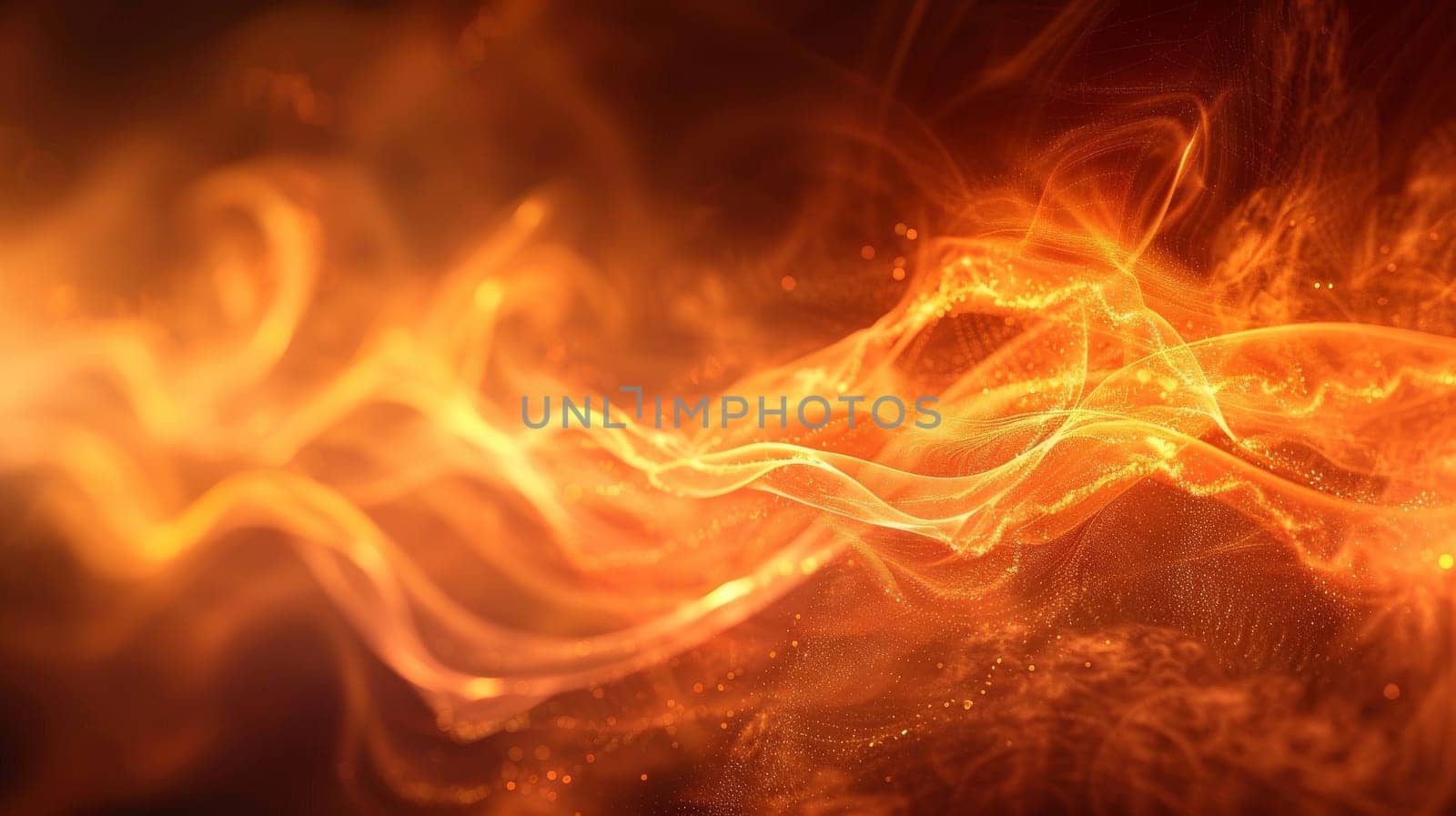 Abstract Fire flames loop on black background.