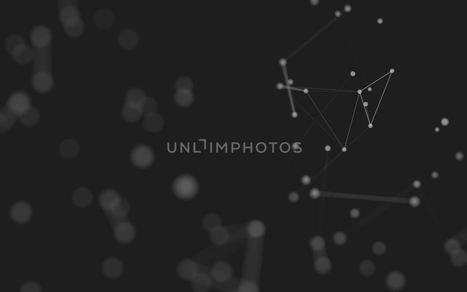 Abstract background. Molecules technology with polygonal shapes, connecting dots and lines. Connection structure. Big data visualization.  by teerawit