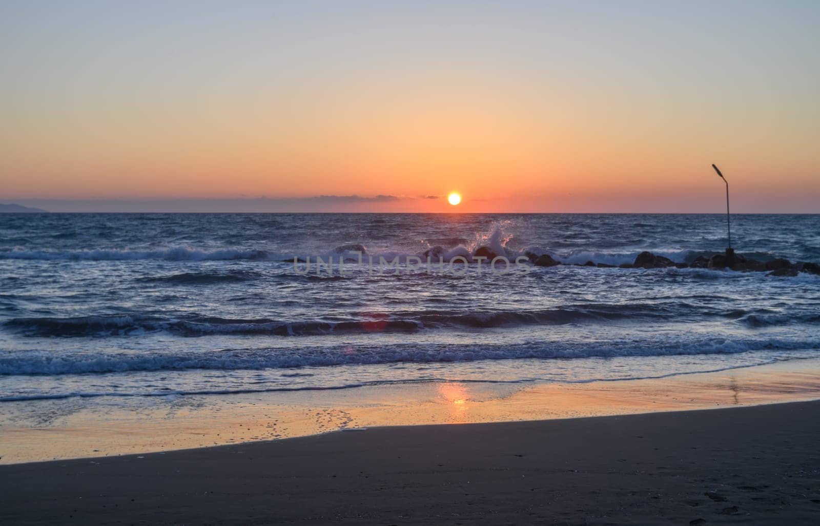 beautiful sunset on the Mediterranean Sea in Cyprus in spring 1 by Mixa74