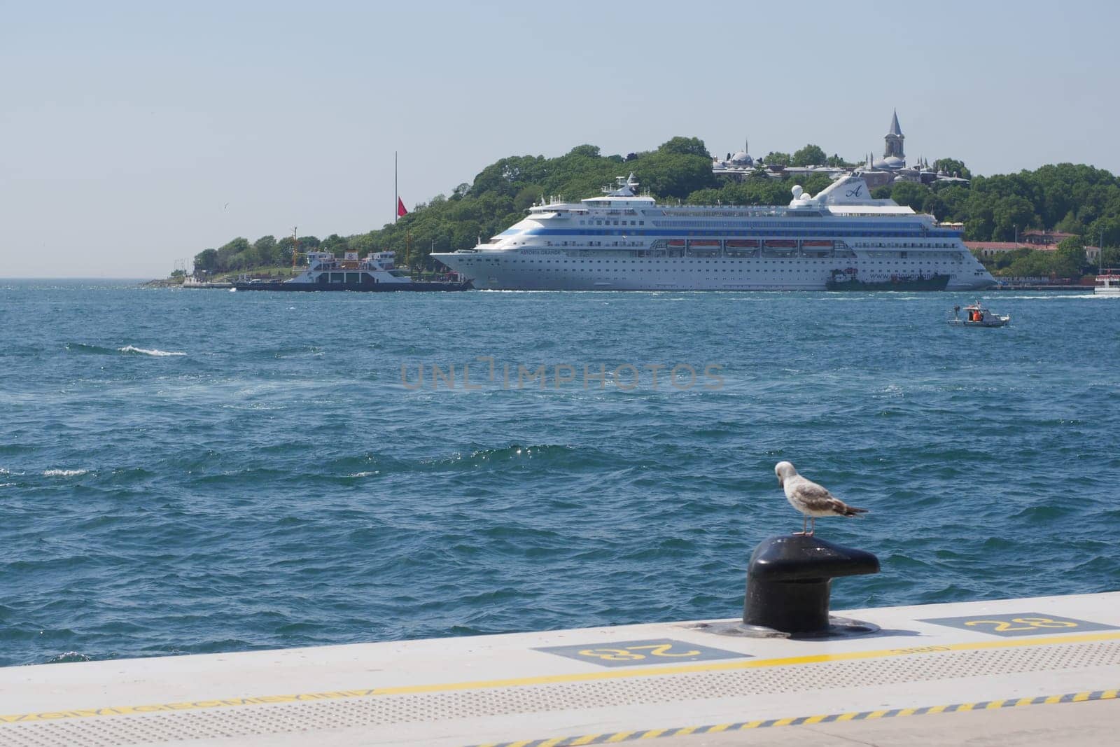 Turkey istanbul 19 june 2023. cruise ship in Galataport, Istanbul.