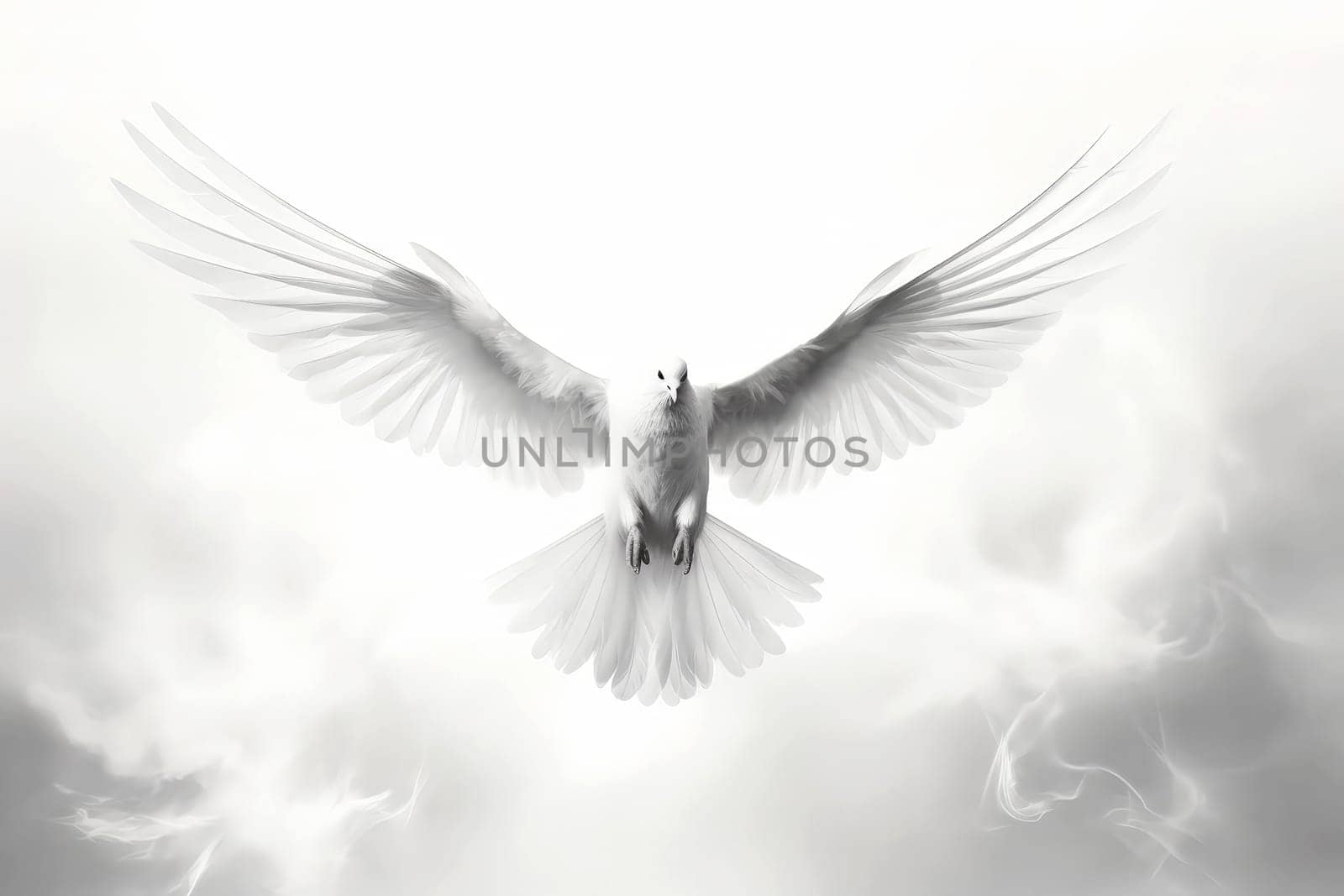 a white dove symbolizes love and peace .generative ai.