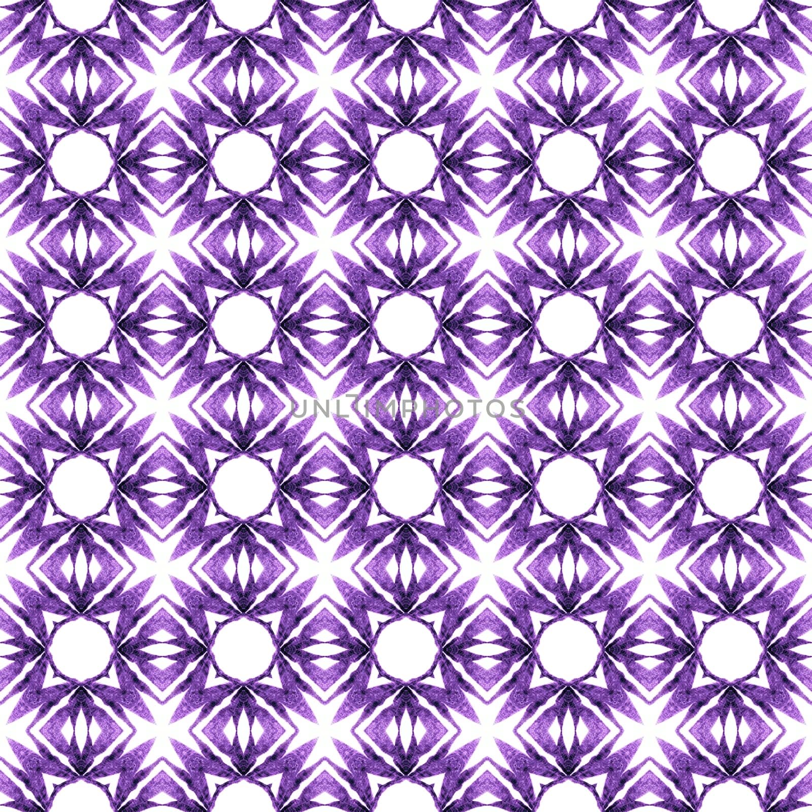 Textile ready delightful print, swimwear fabric, wallpaper, wrapping. Purple likable boho chic summer design. Striped hand drawn design. Repeating striped hand drawn border.