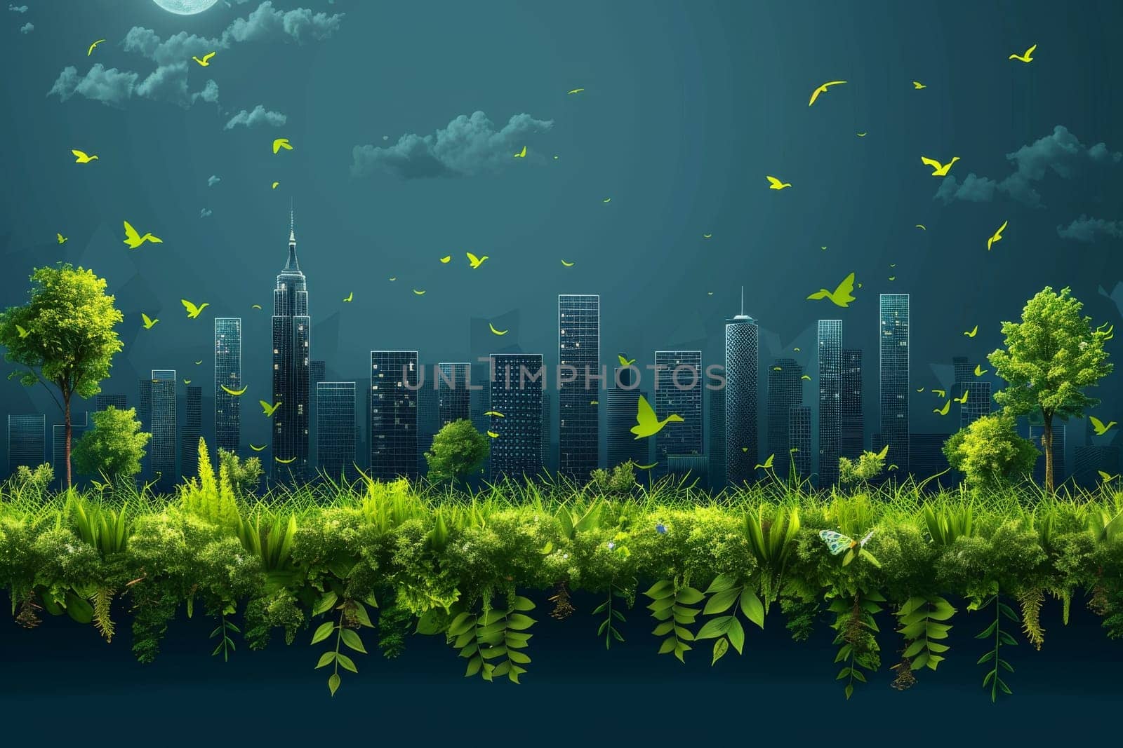 Green clean, Renewable, Sustainable energy concept. Solar panel background.