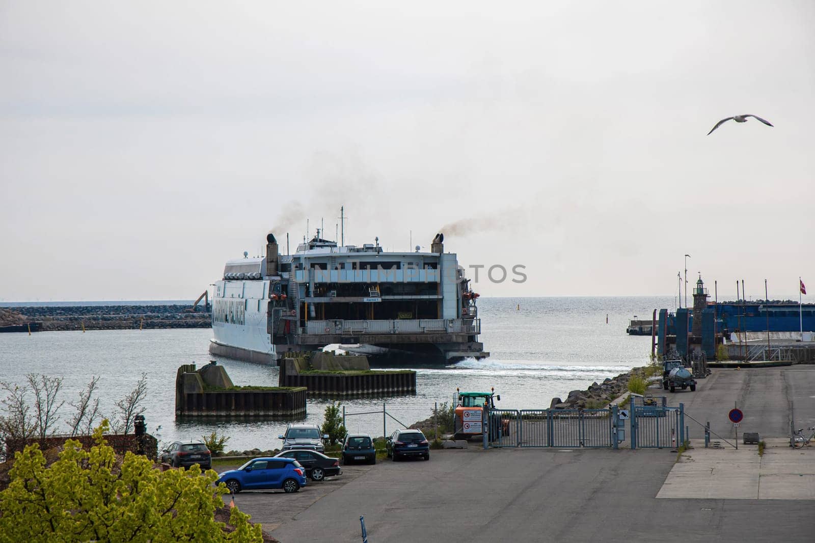 High-speed ferry Bornholmslinjen transports in the port of Ronne, Bornholm Island, Ronne-May 28, 2024.